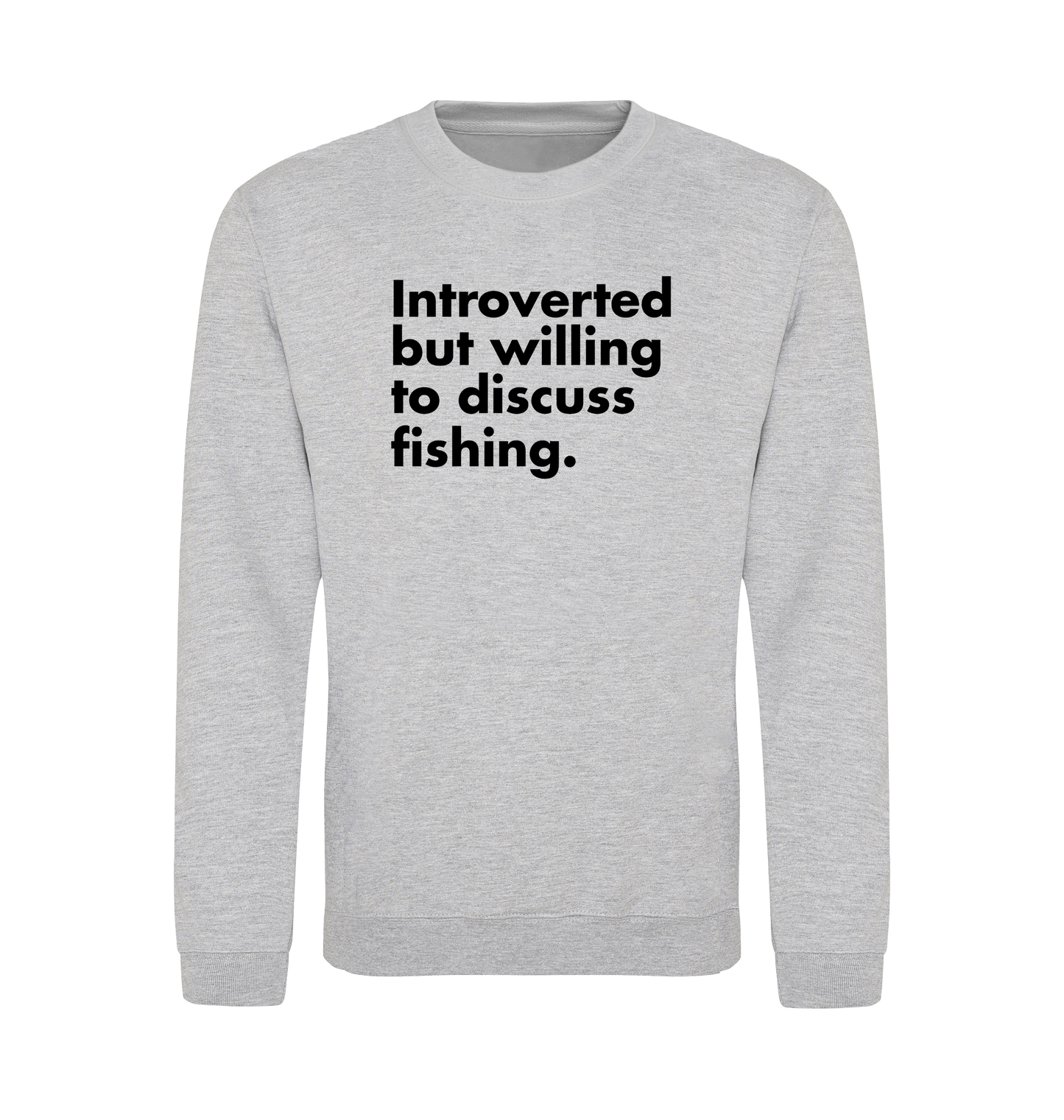 Heather Grey Printed Sweater Front