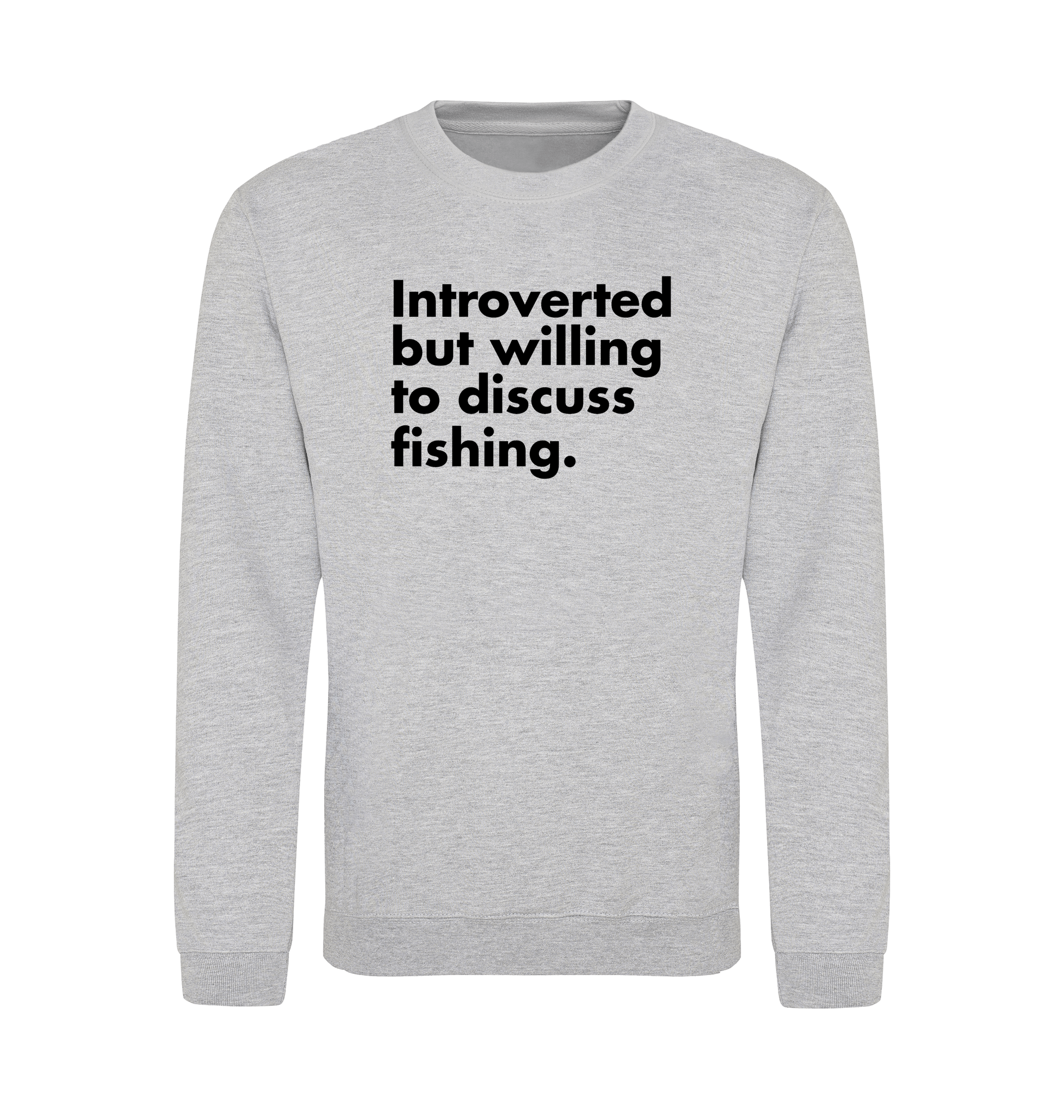 Heather Grey Printed Sweater Front