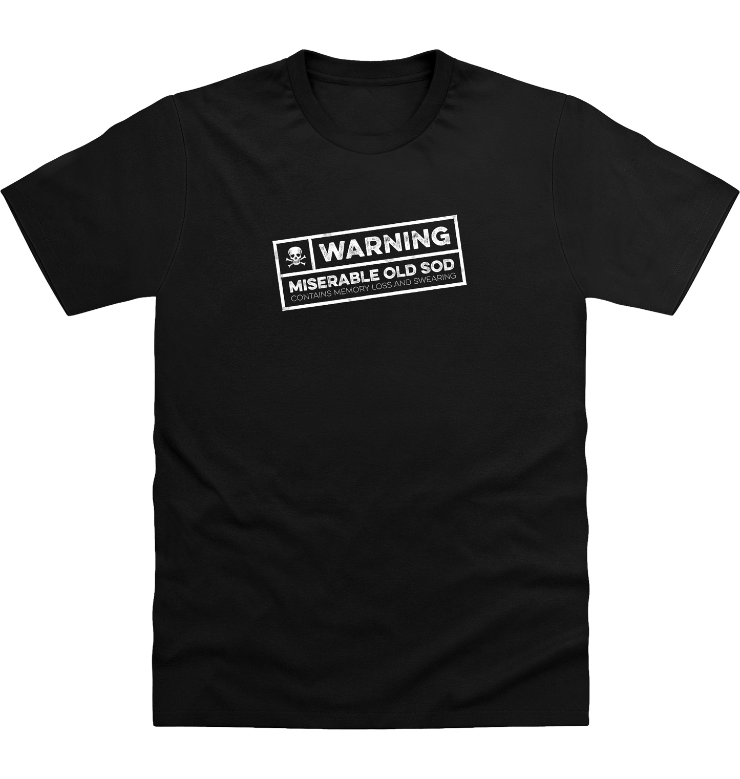 Deep Black Printed T-shirt Front