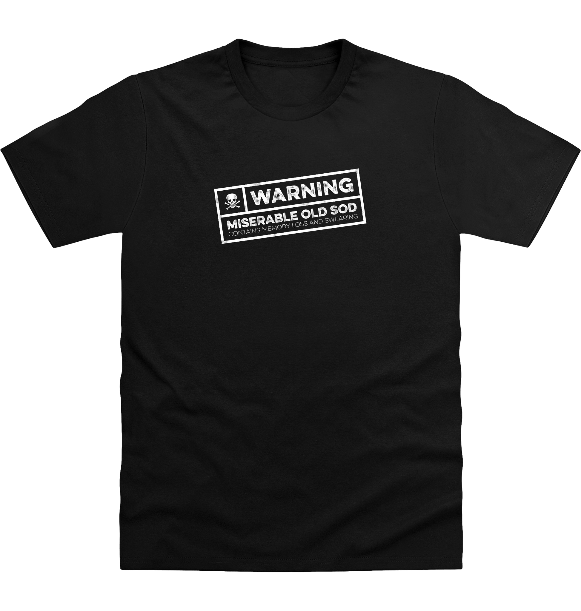 Deep Black Printed T-shirt Front