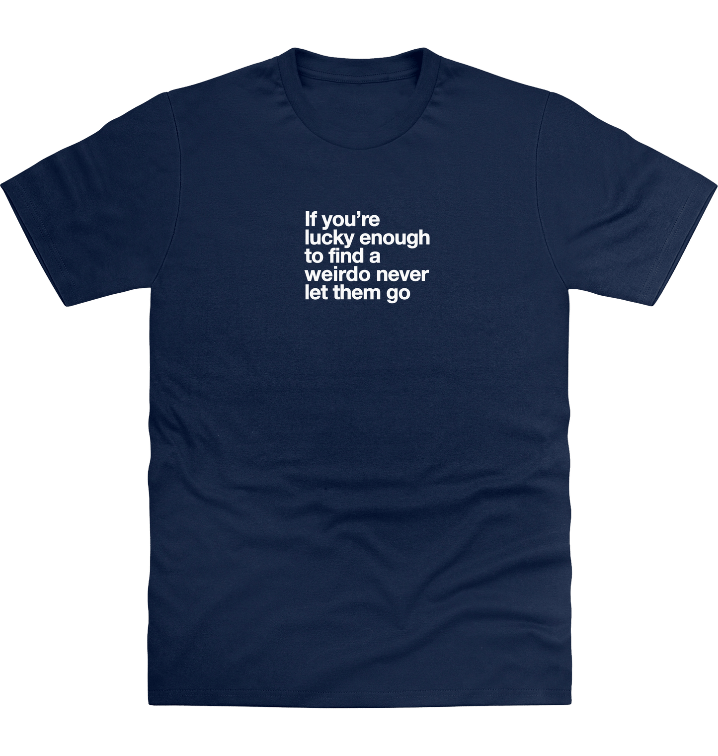 New French Navy Printed T-shirt Front