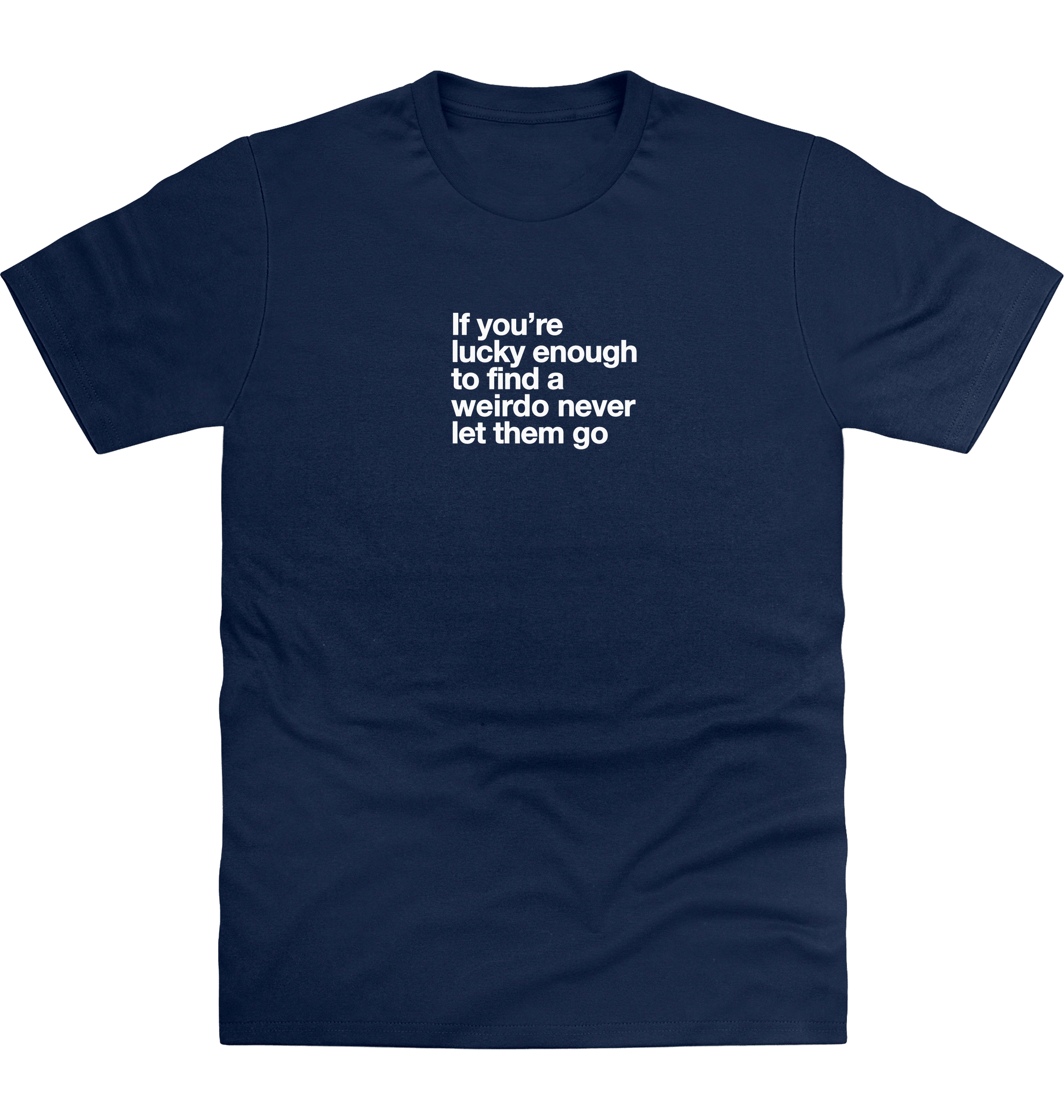 New French Navy Printed T-shirt Front
