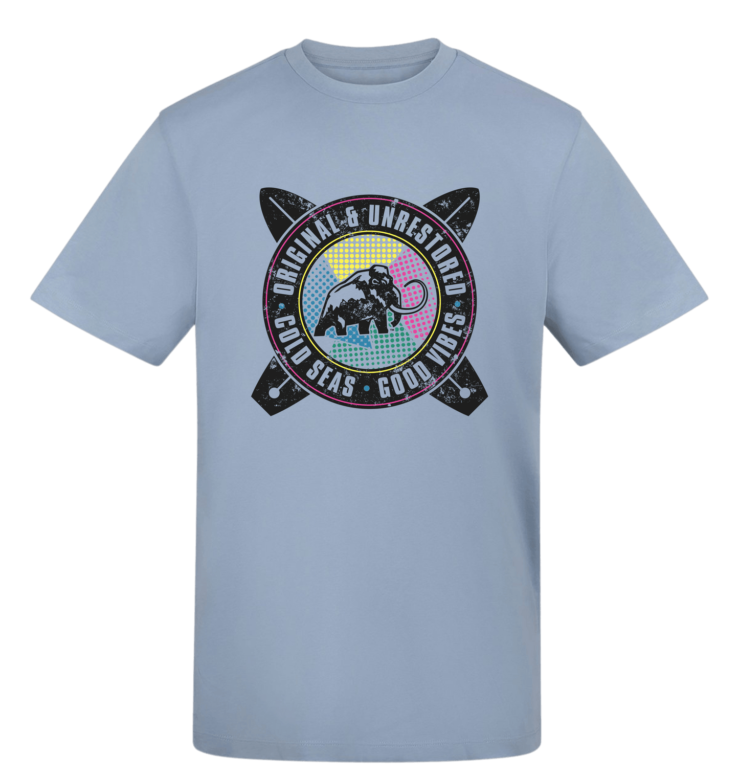Sky Blue Printed T-shirt Front
