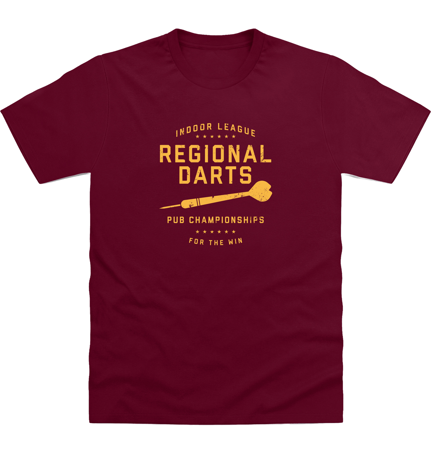 Burgundy Printed T-shirt Front