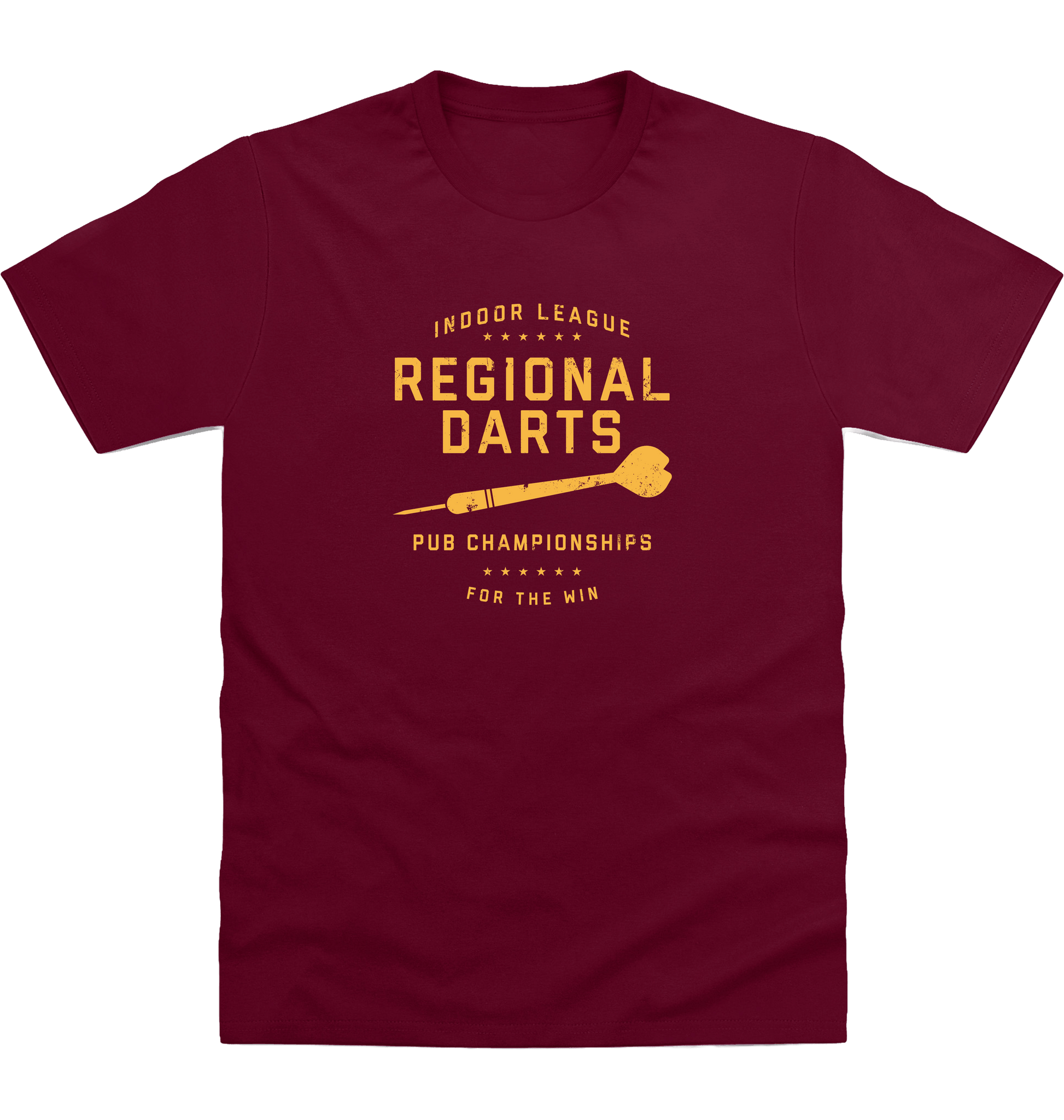 Burgundy Printed T-shirt Front