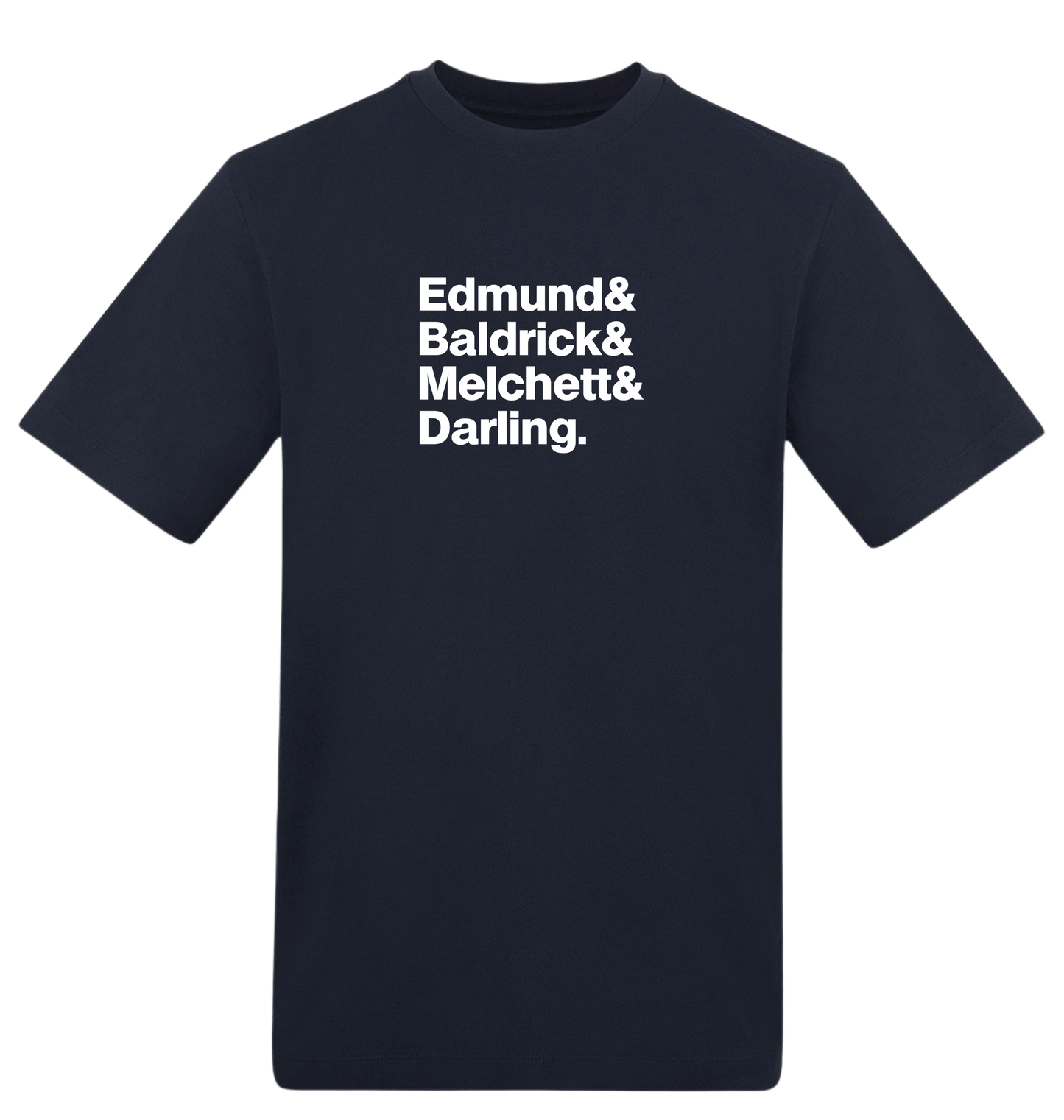 New French Navy Printed T-shirt Front