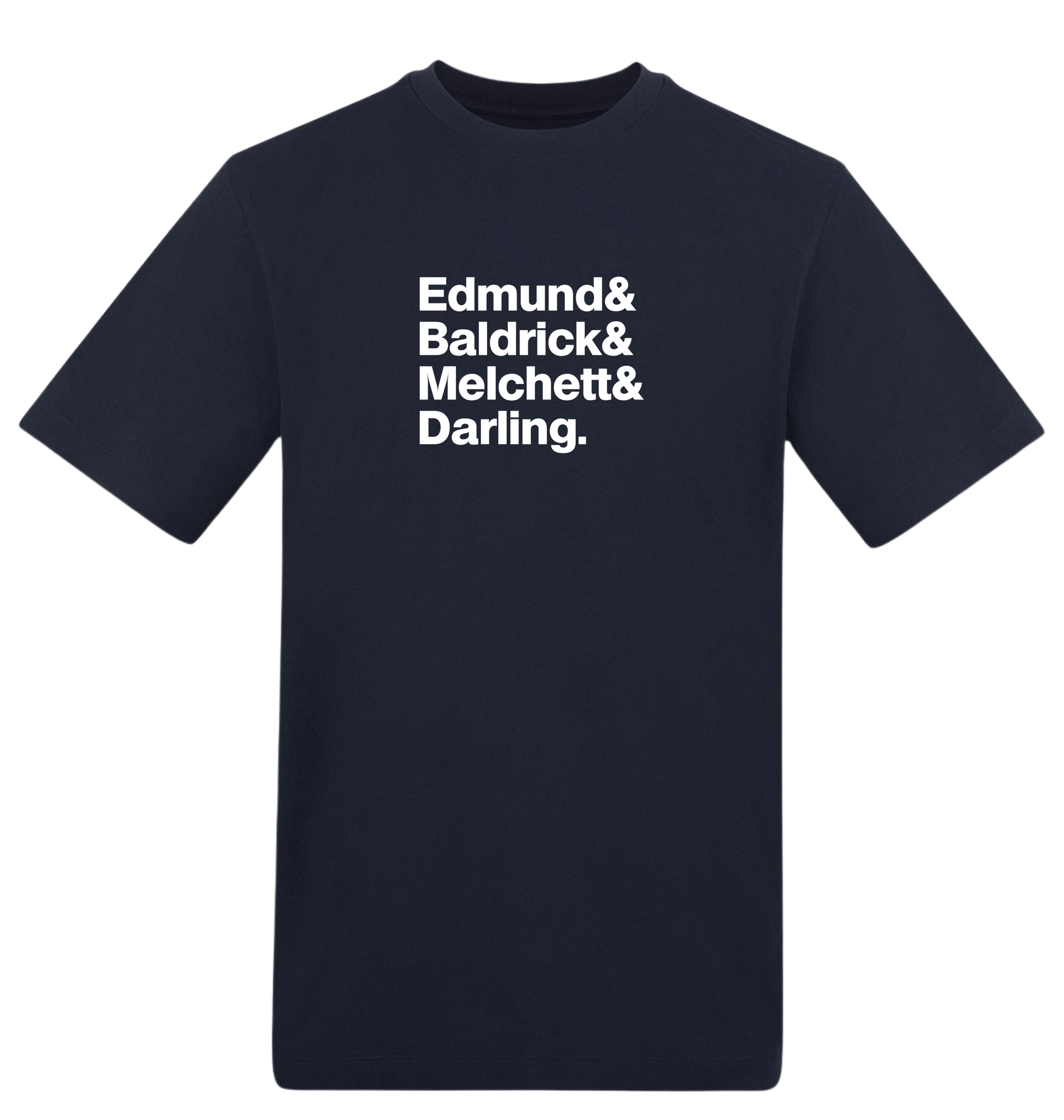 New French Navy Printed T-shirt Front