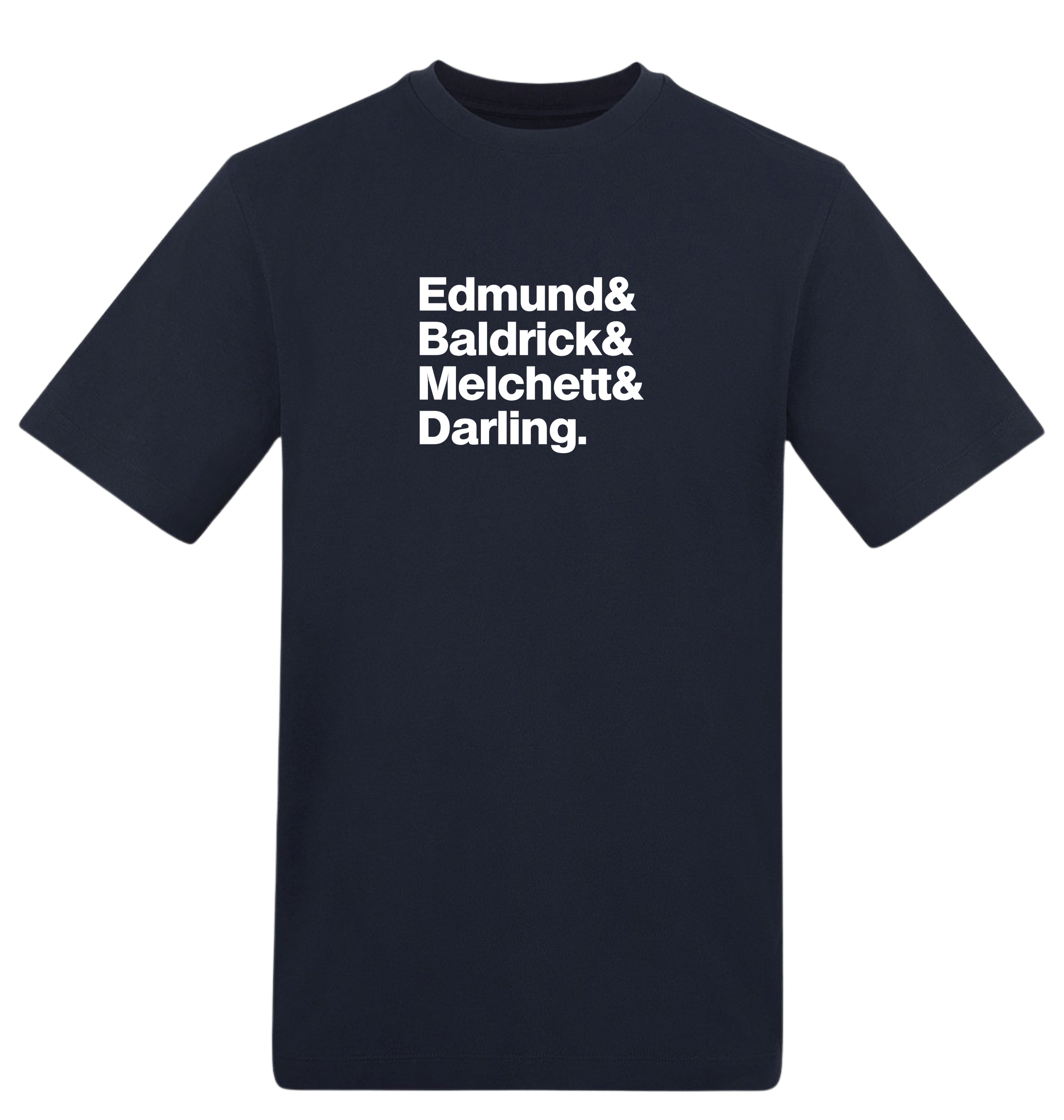 New French Navy Printed T-shirt Front