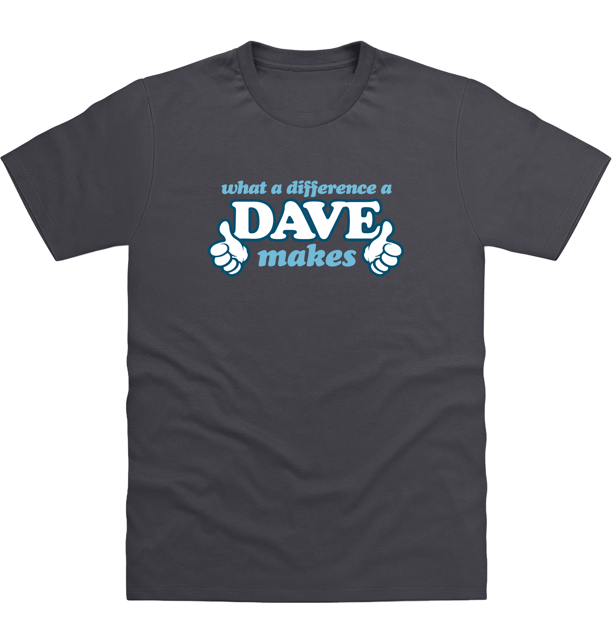 Solid Charcoal Printed T-shirt Front