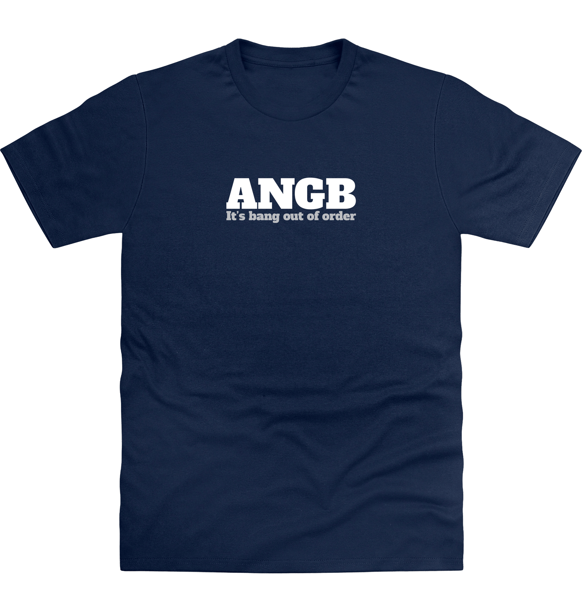New French Navy Printed T-shirt Front