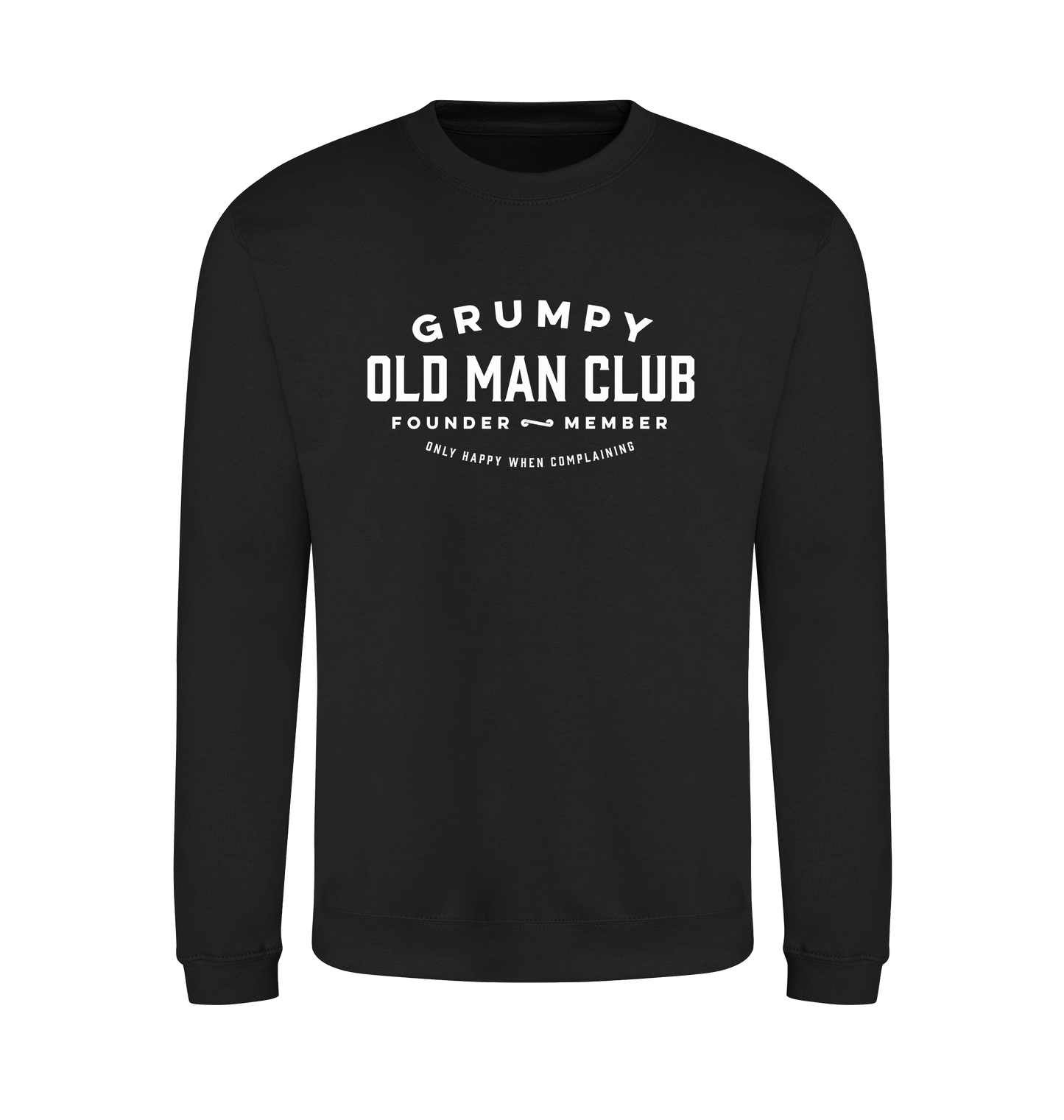 Jet Black Printed Sweater Front