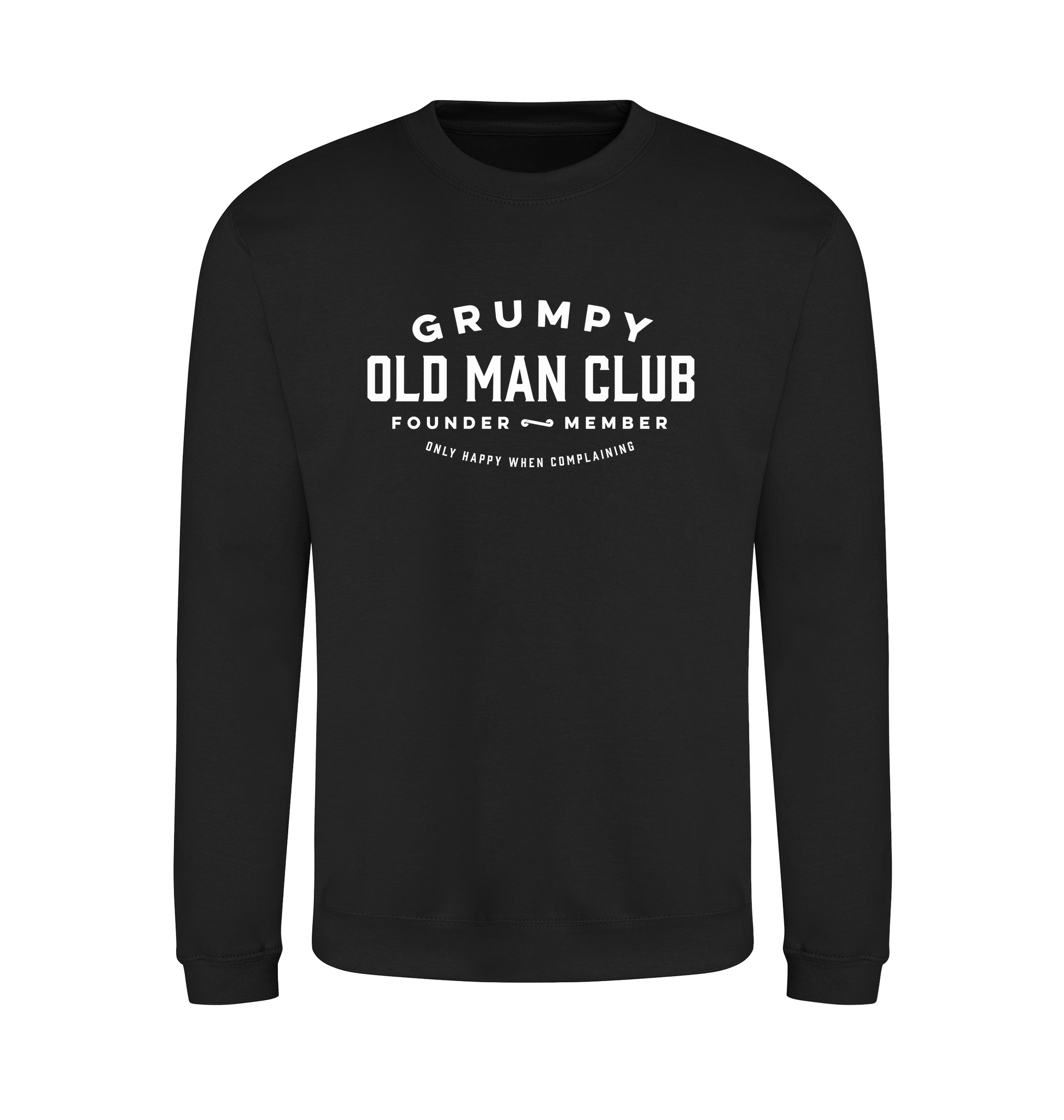 Jet Black Printed Sweater Front