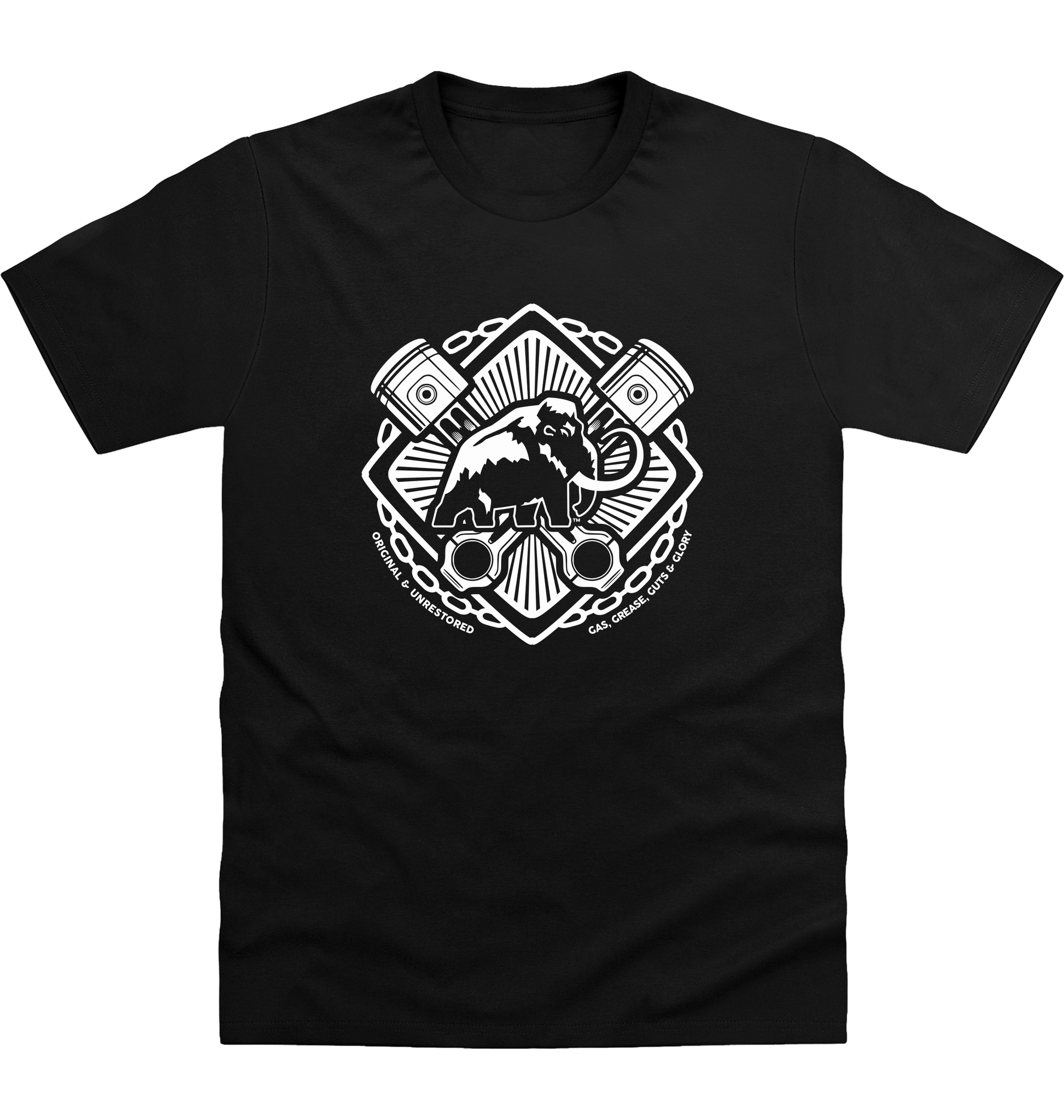 Deep Black Printed T-shirt Front