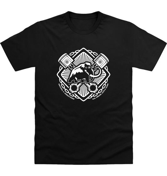 Deep Black Printed T-shirt Front