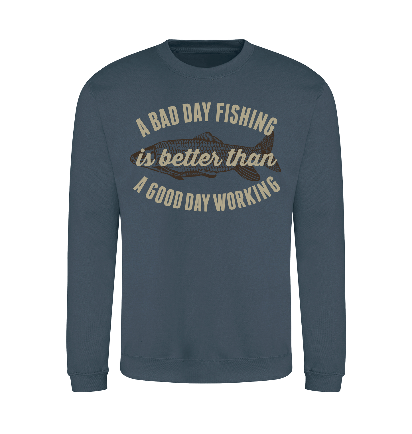 Airforce Blue Printed Sweater Front