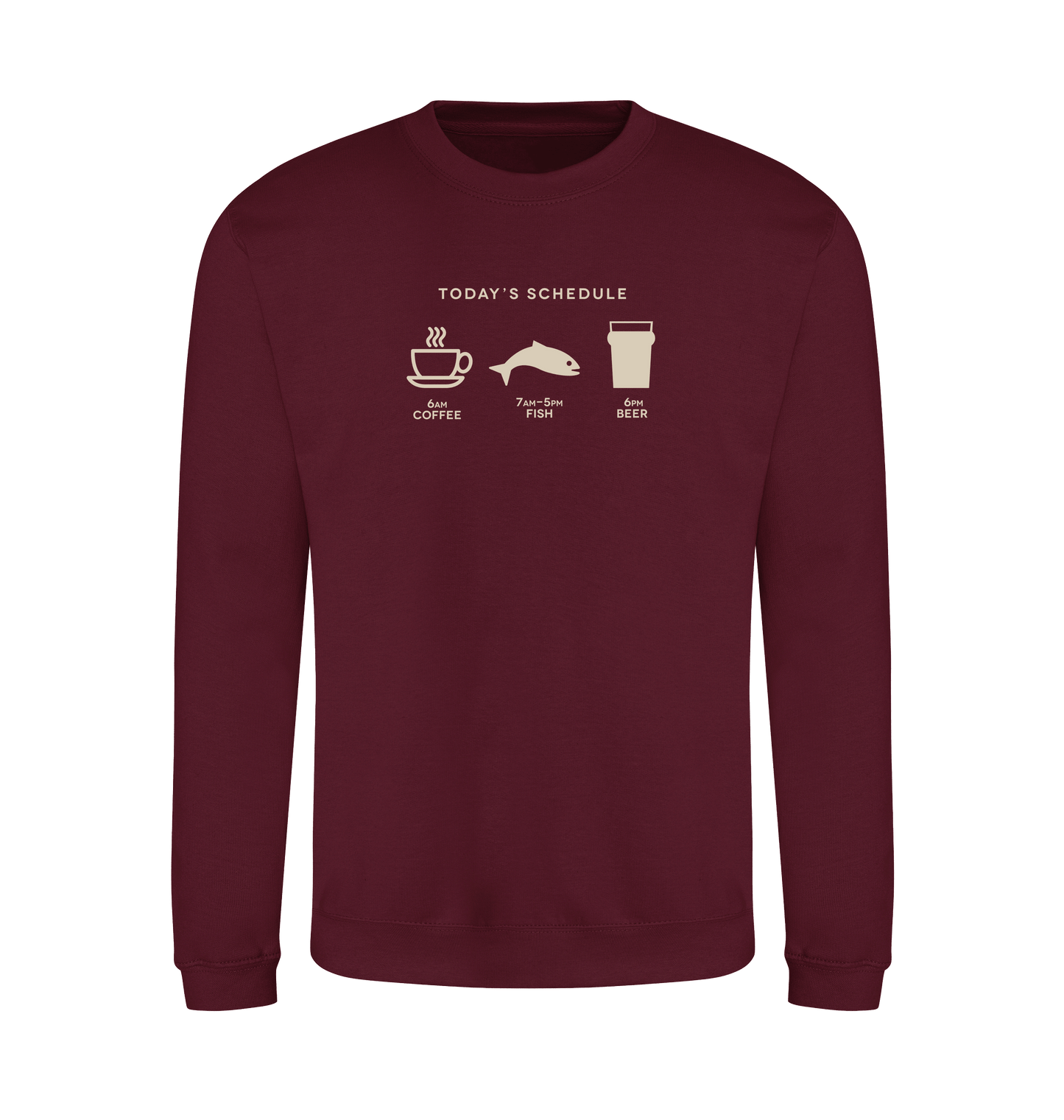 Burgundy Printed Sweater Front