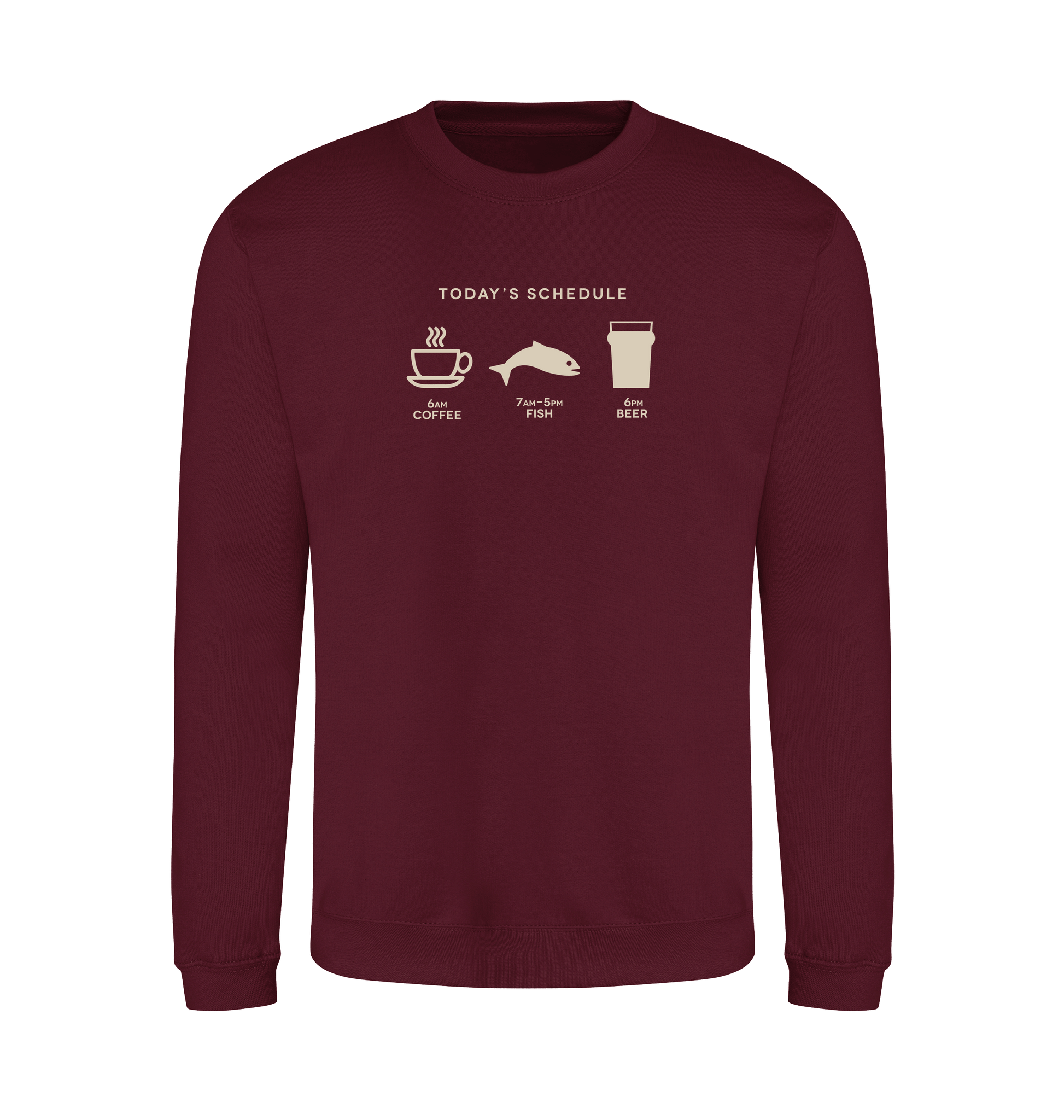 Burgundy Printed Sweater Front