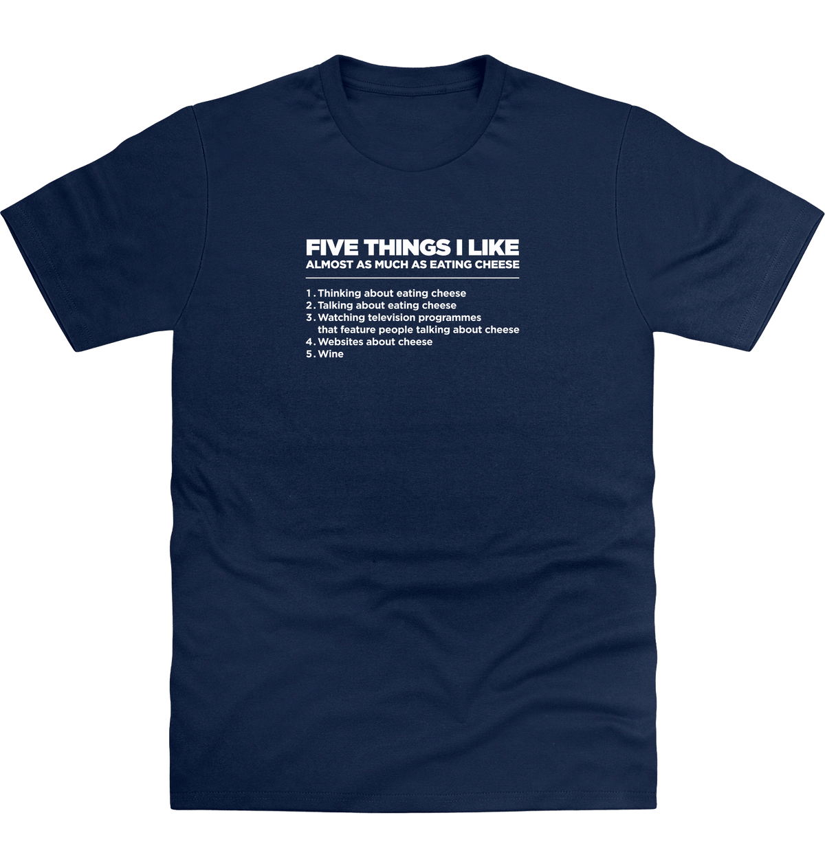 New French Navy Printed T-shirt Front