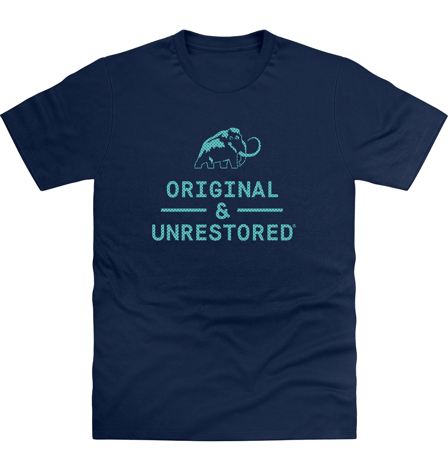 New French Navy Printed T-shirt Front