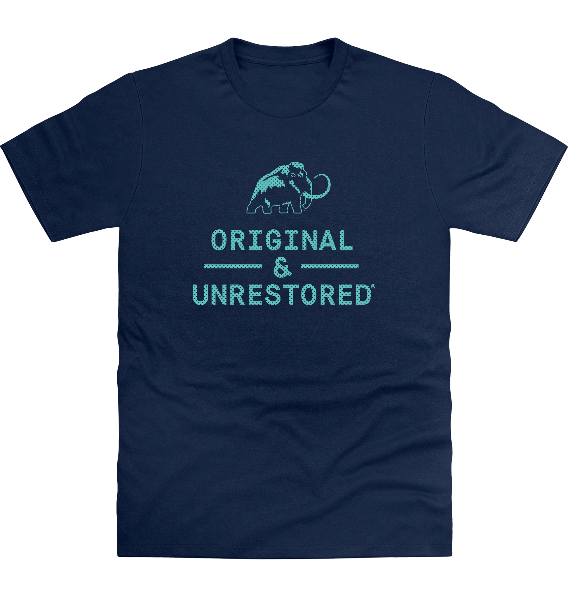New French Navy Printed T-shirt Front