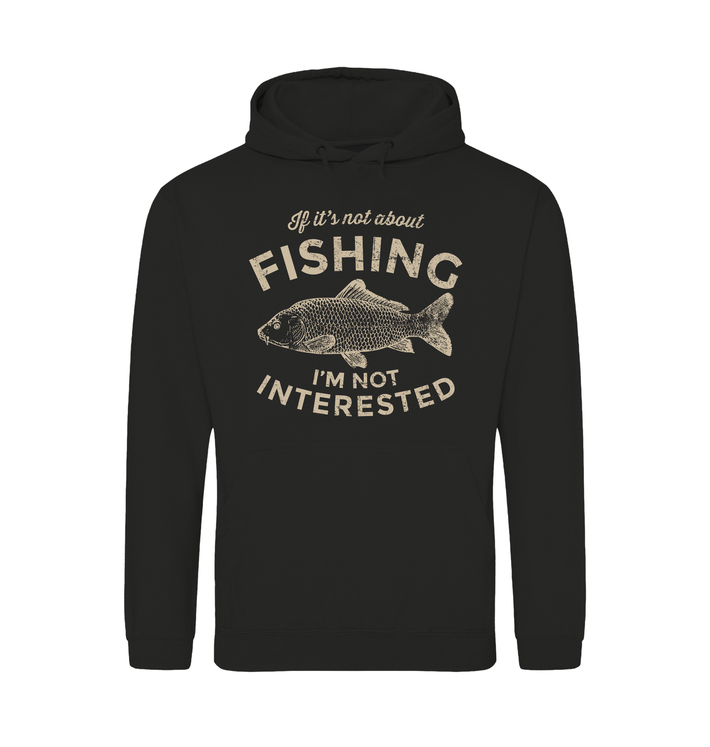 Jet Black Printed Hoody Front