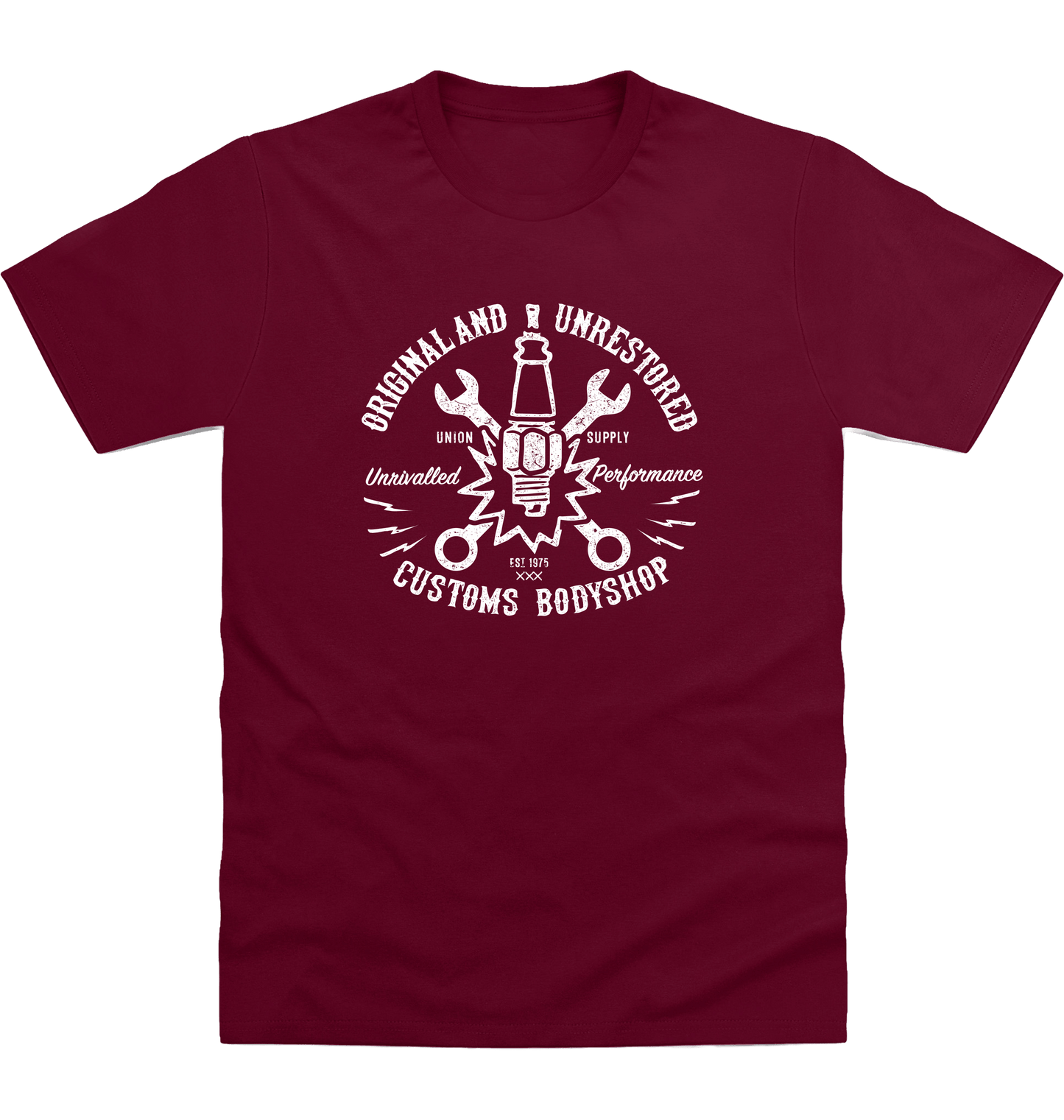 Burgundy Printed T-shirt Front
