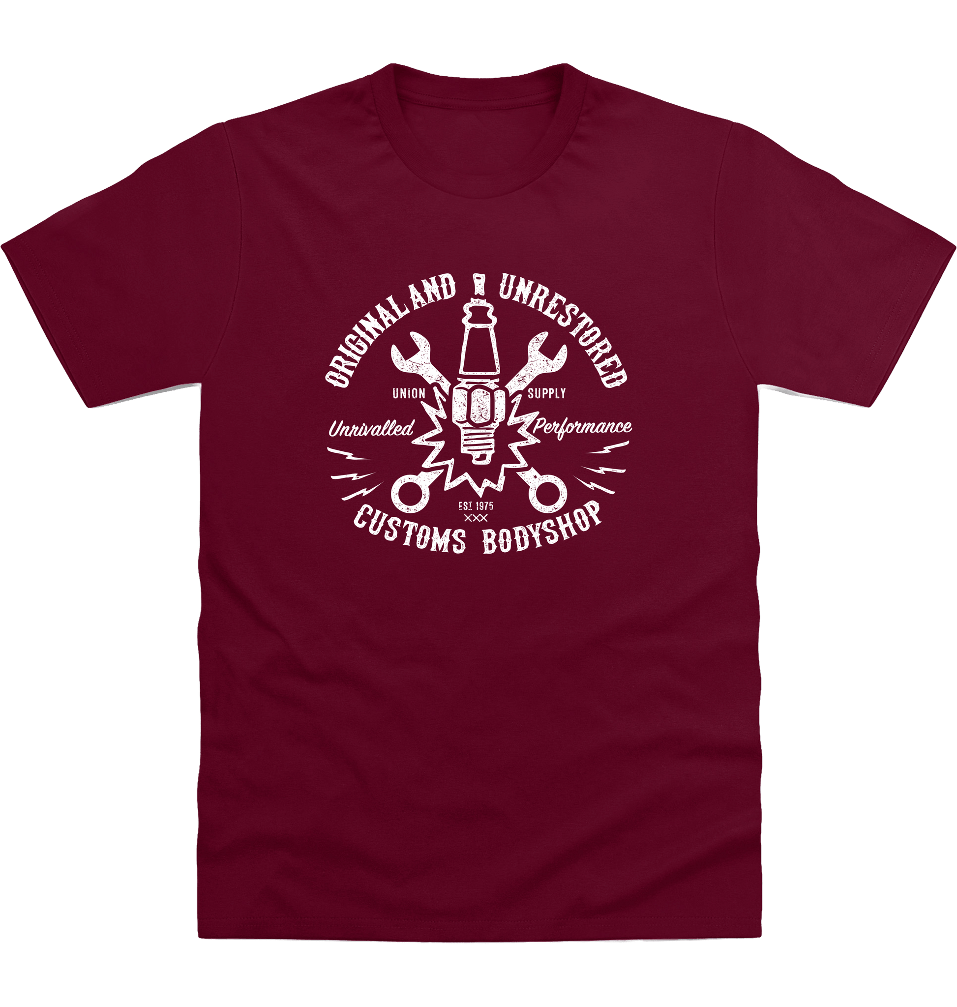 Burgundy Printed T-shirt Front