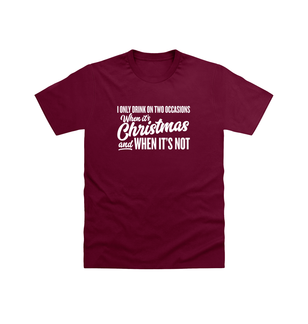 Maroon Printed T-shirt Front
