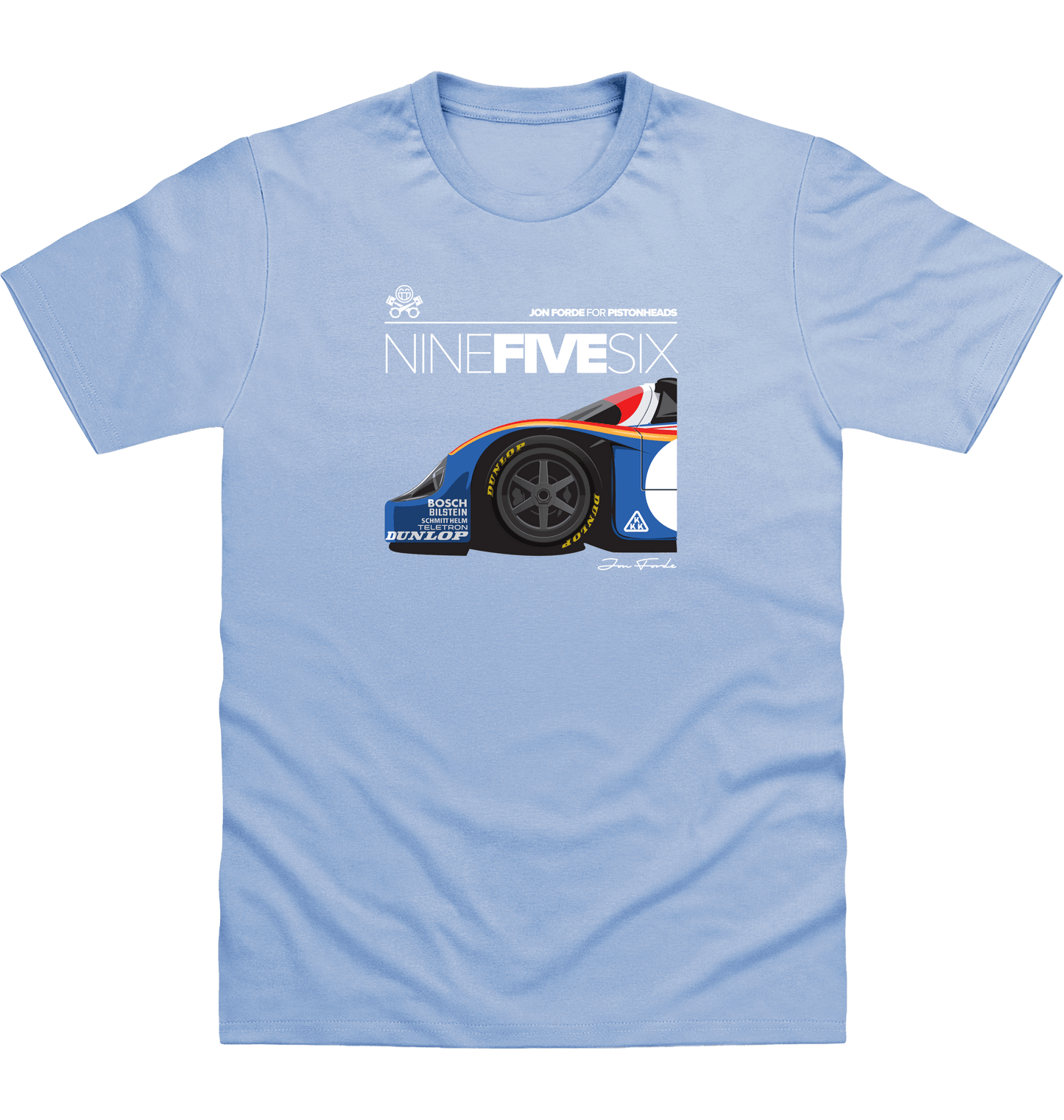 Sky Blue Printed T-shirt Front