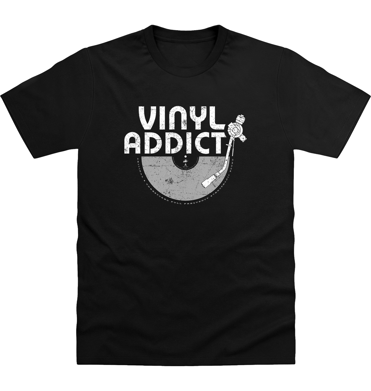 Deep Black Printed T-shirt Front