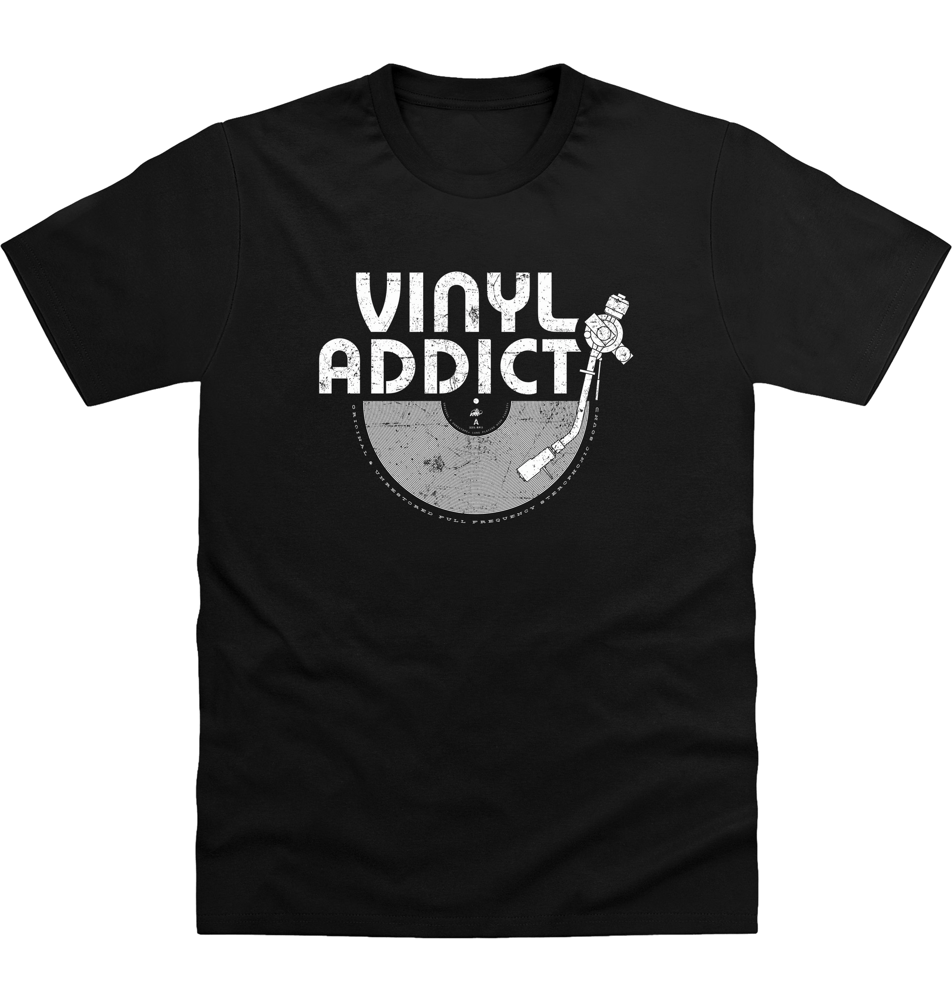Deep Black Printed T-shirt Front