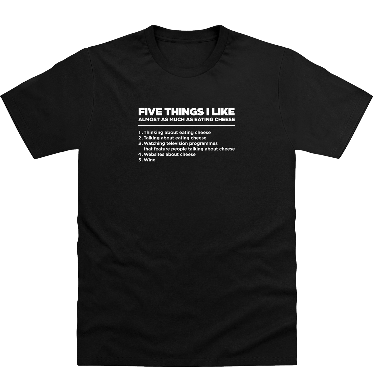 Deep Black Printed T-shirt Front
