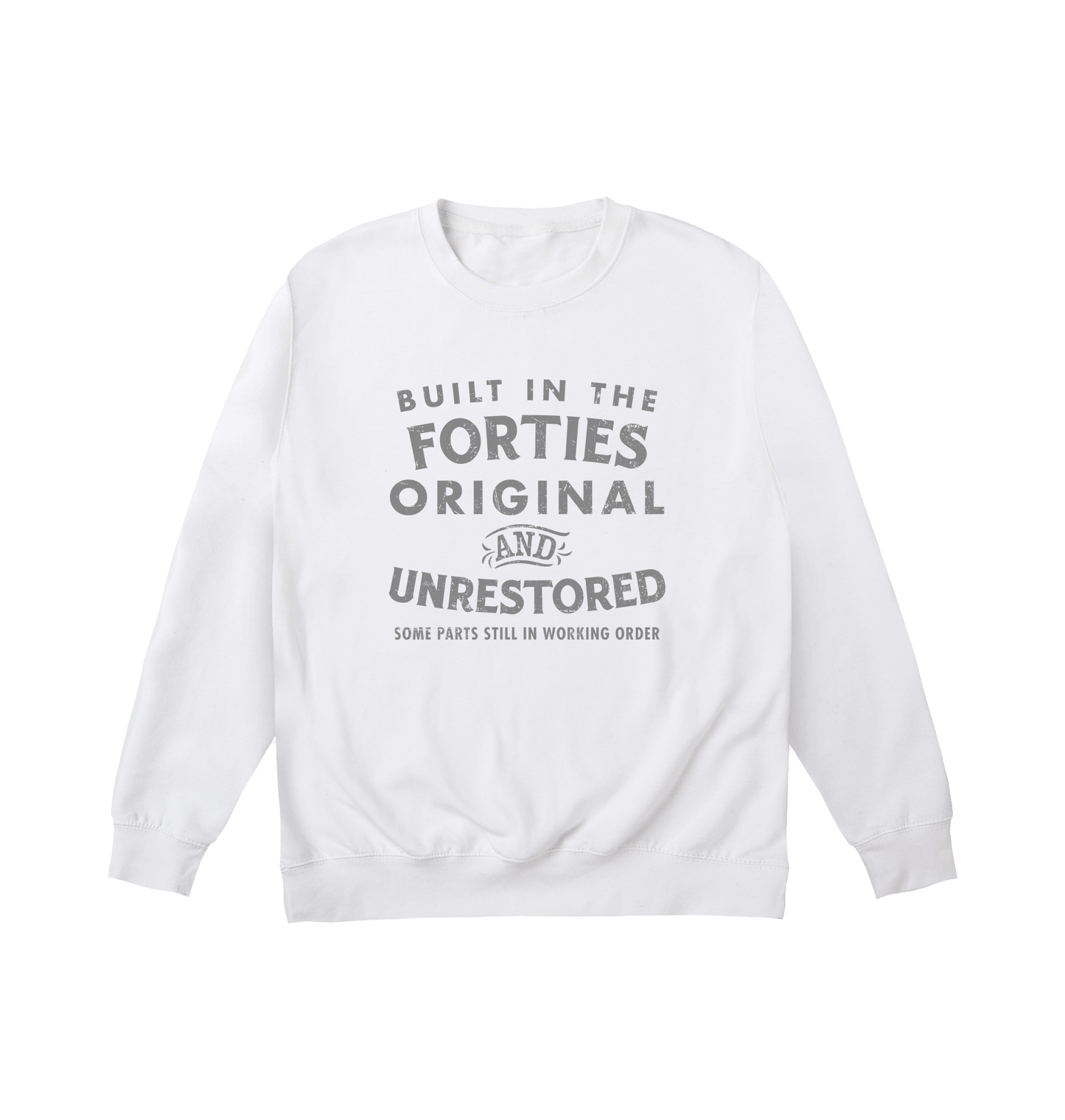 Arctic White Printed Sweater Front