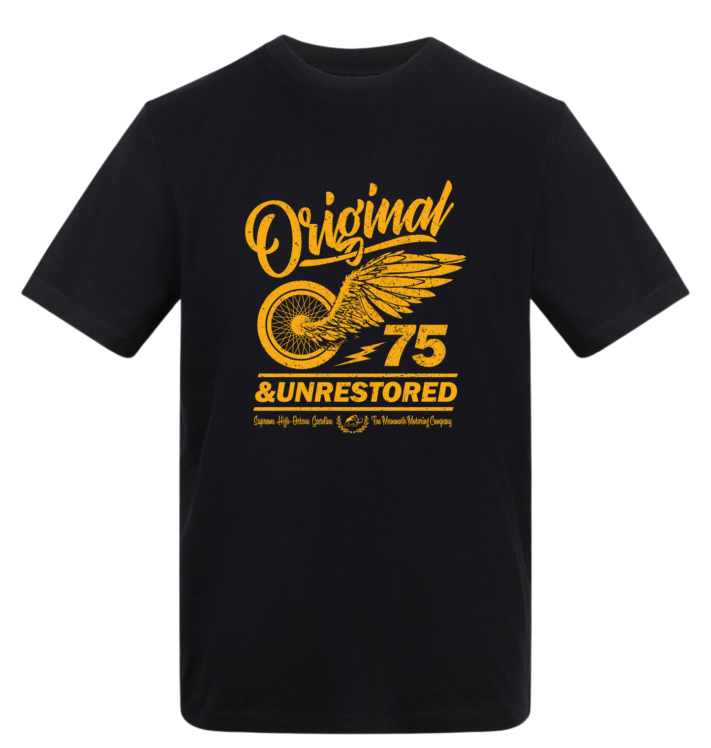 Deep Black Printed T-shirt Front