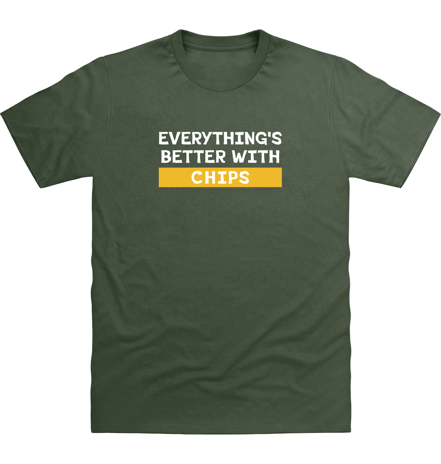 Earthy Green Printed T-shirt Front