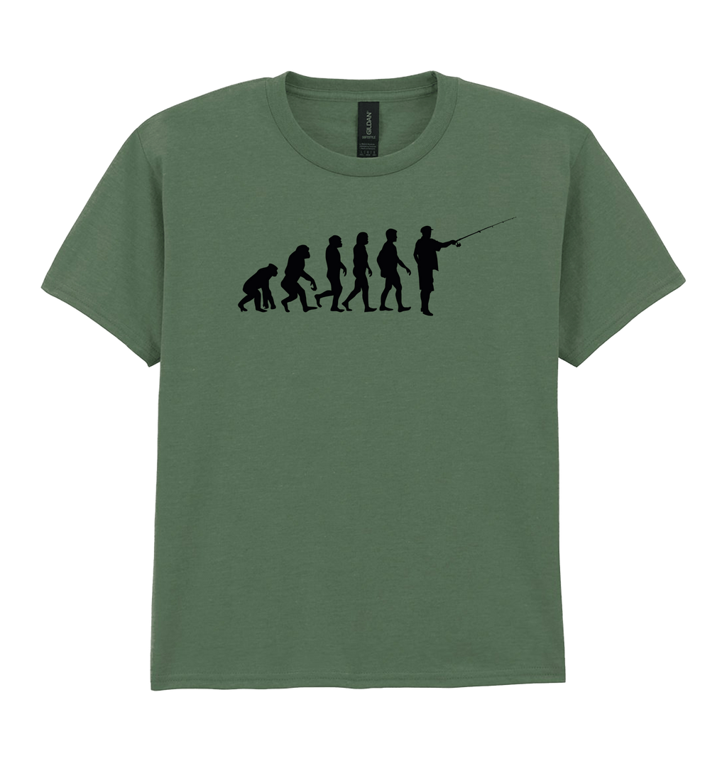 Military Green Printed Kids T-Shirt Front