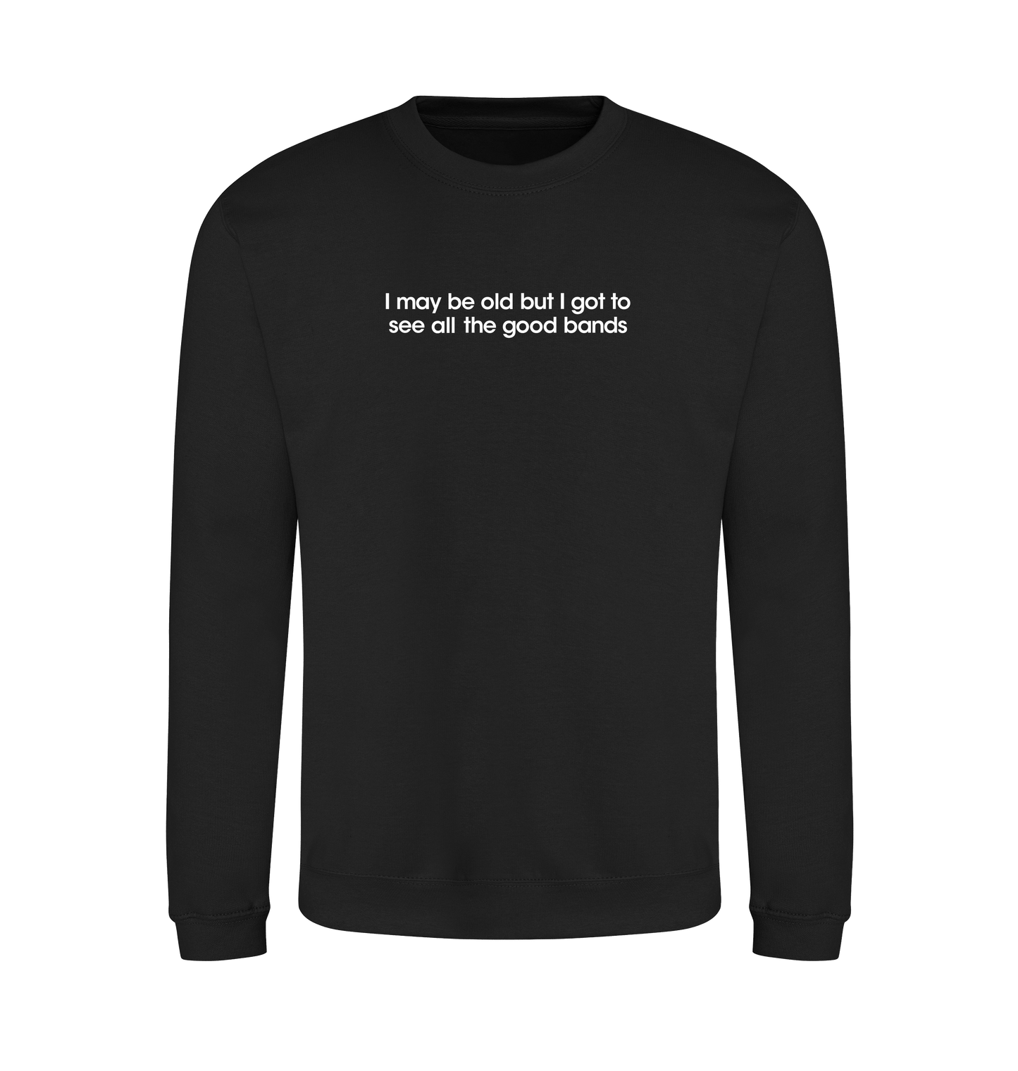 Jet Black Printed Sweater Front