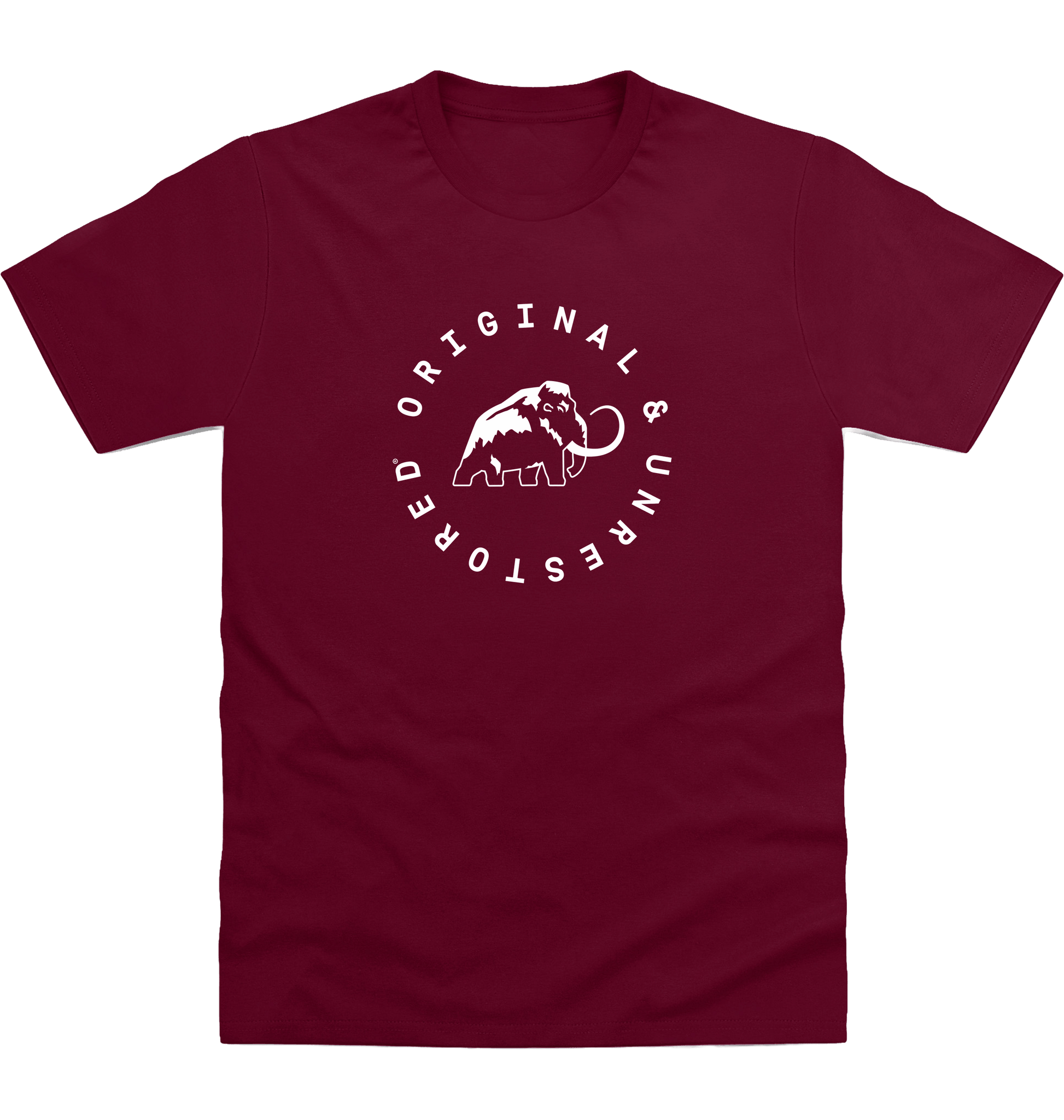 Burgundy Printed T-shirt Front