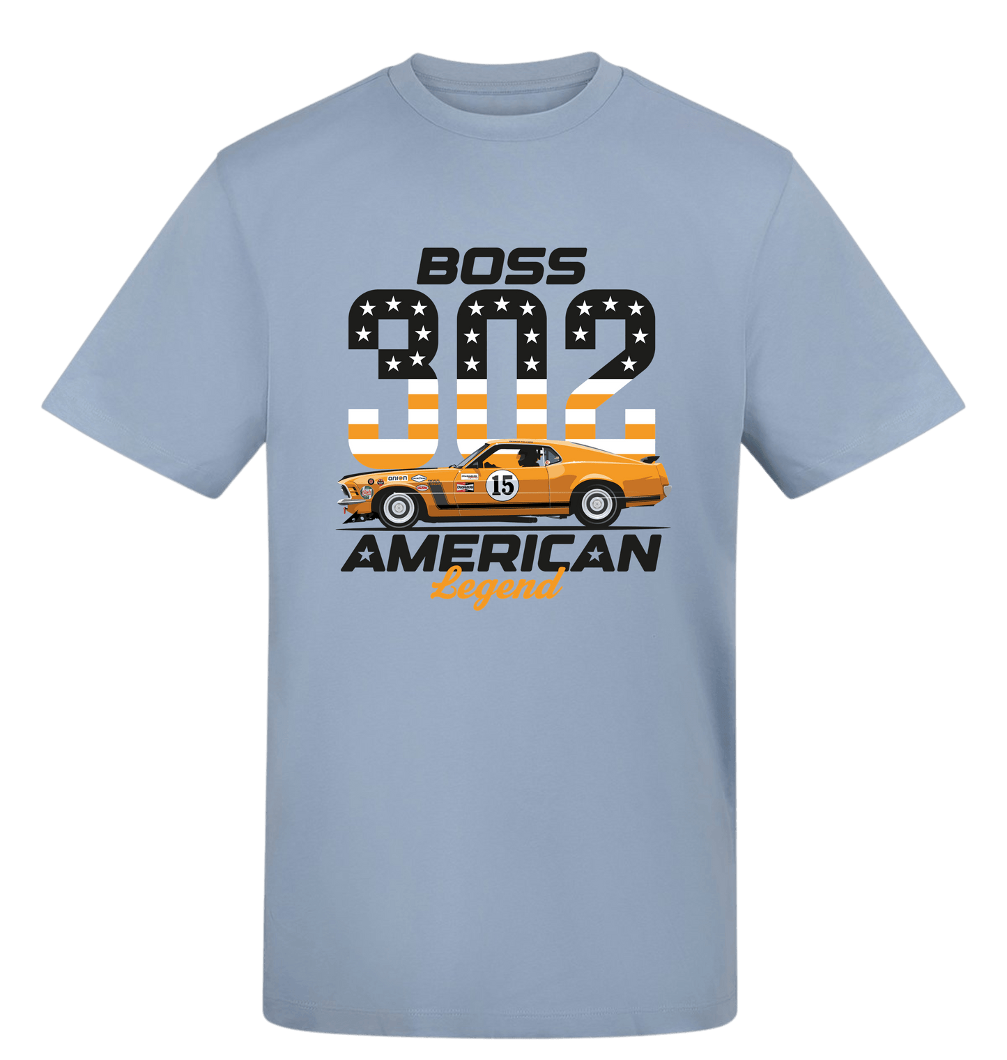 Sky Blue Printed T-shirt Front
