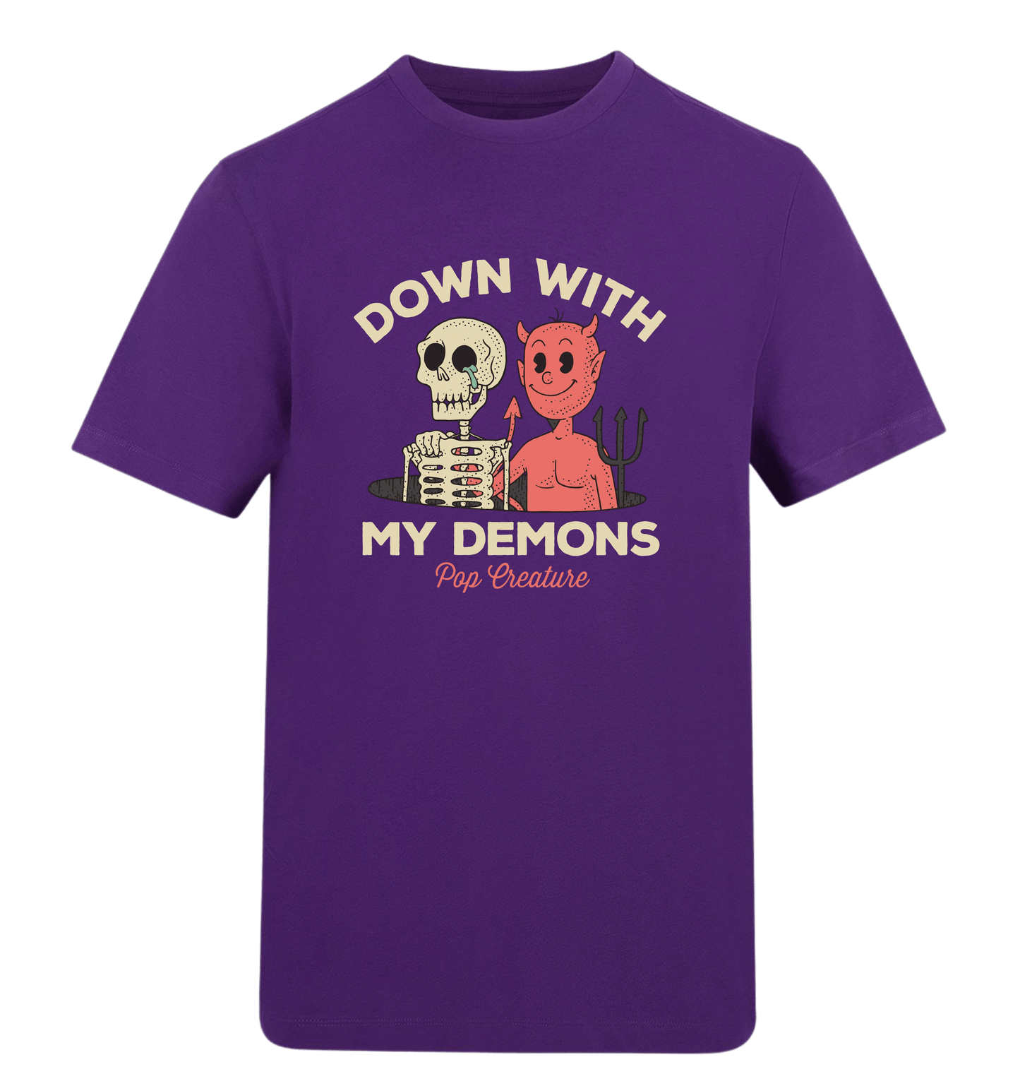 Purple Printed T-shirt Front