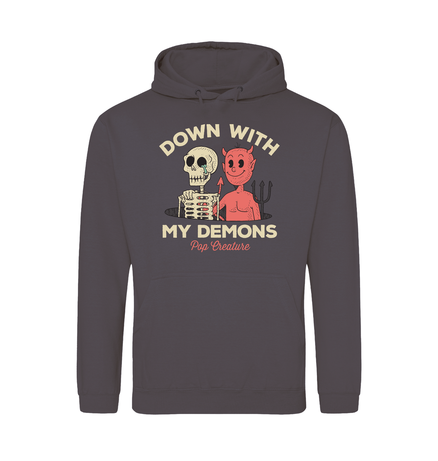 Shark Grey Printed Hoody Front