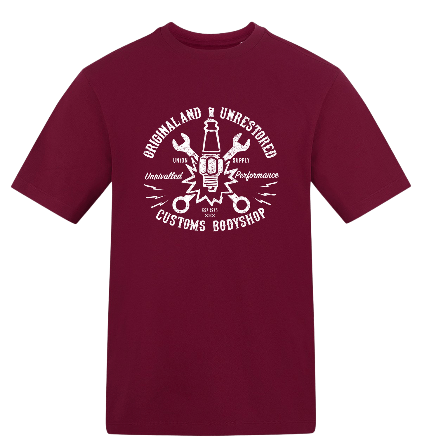 Burgundy Printed T-shirt Front