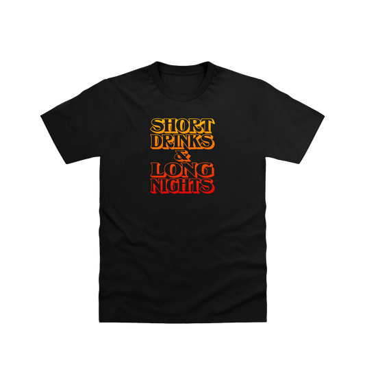 Deep Black Printed T-shirt Front