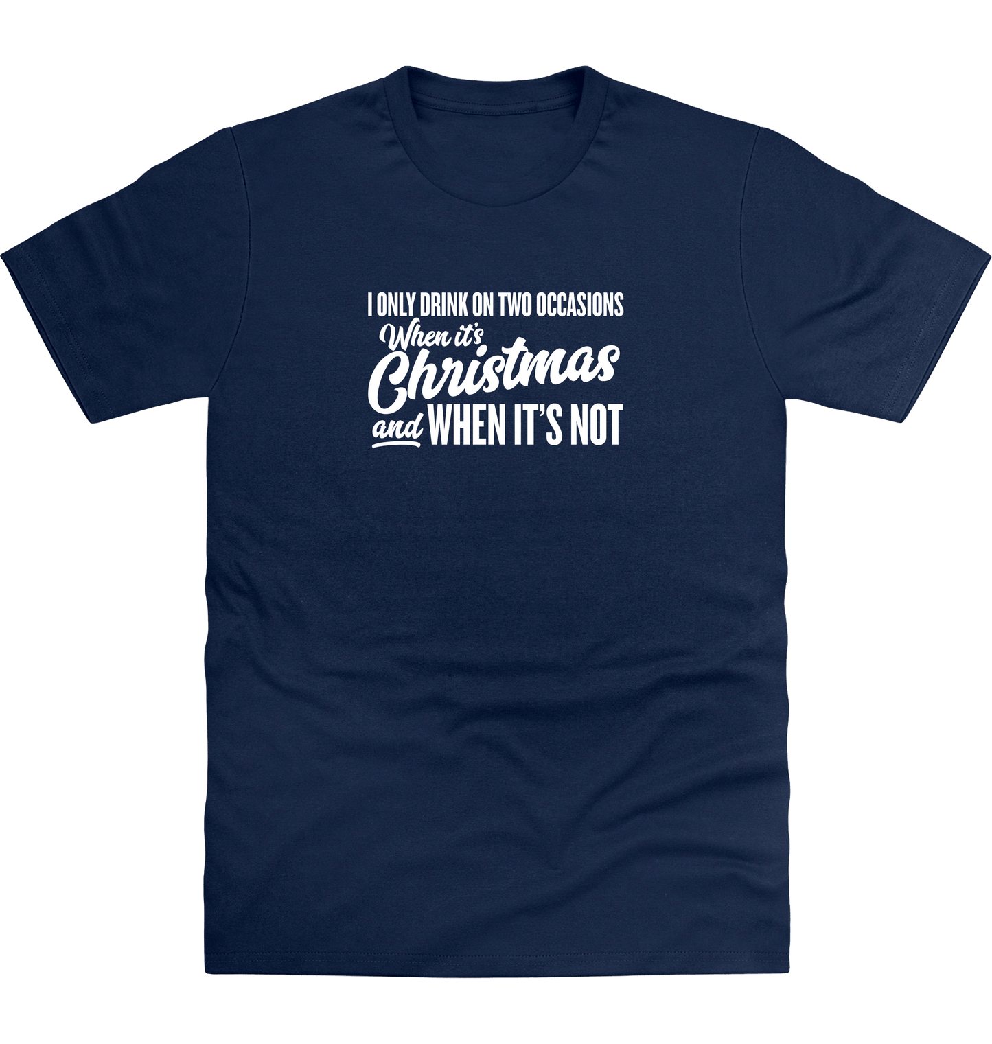 New French Navy Printed T-shirt Front