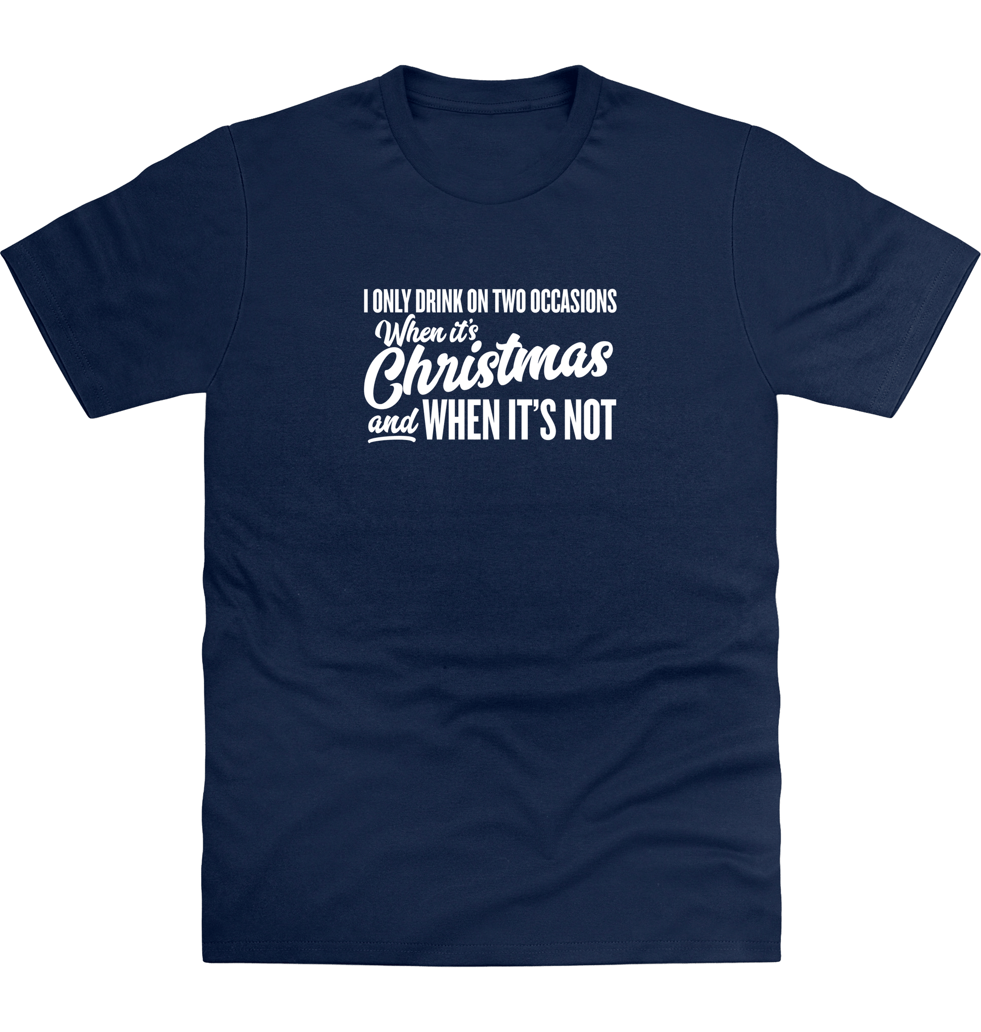 New French Navy Printed T-shirt Front