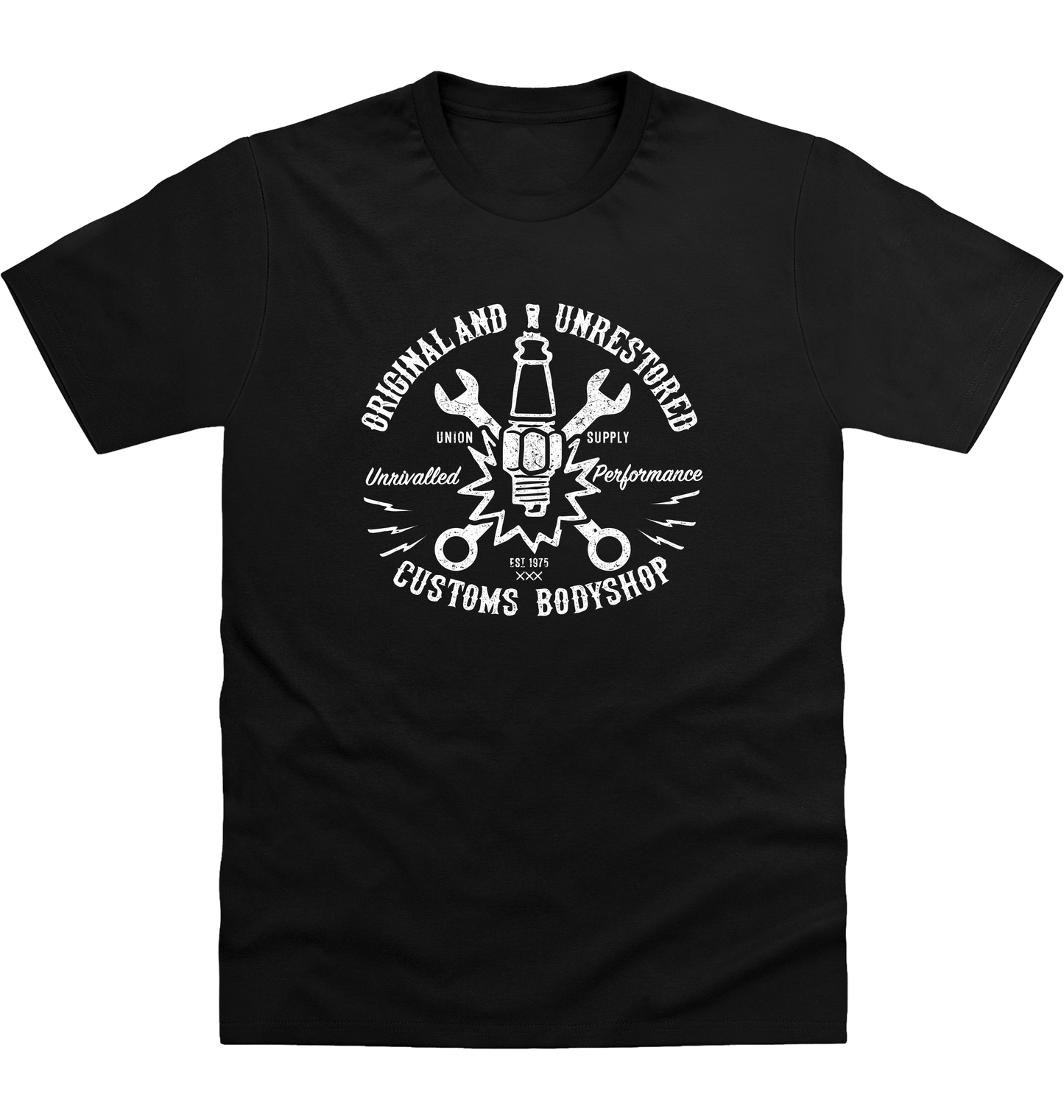 Deep Black Printed T-shirt Front