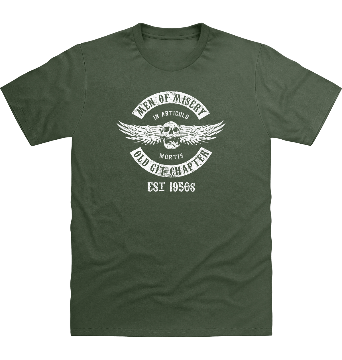 Earthy Green Printed T-shirt Front