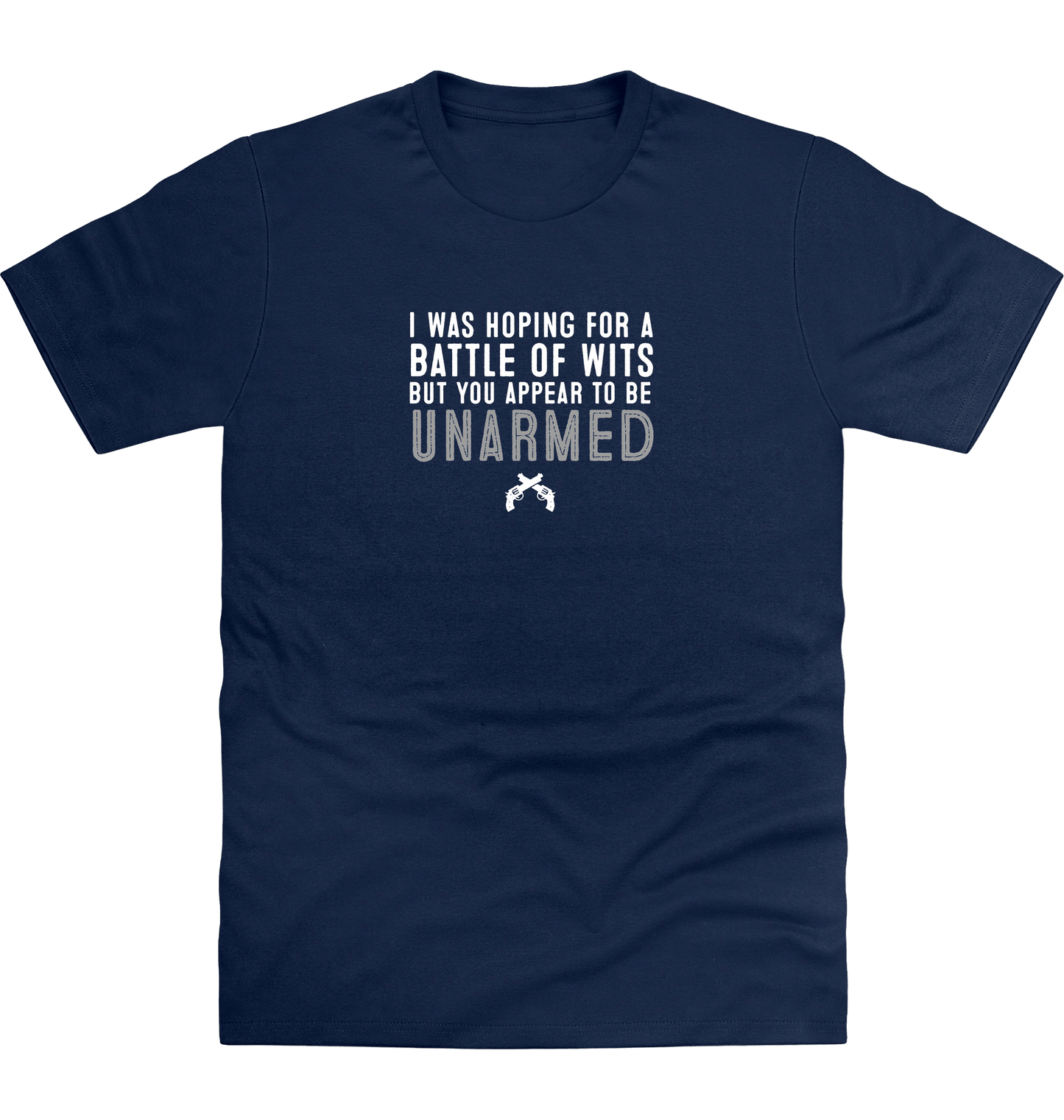 New French Navy Printed T-shirt Front