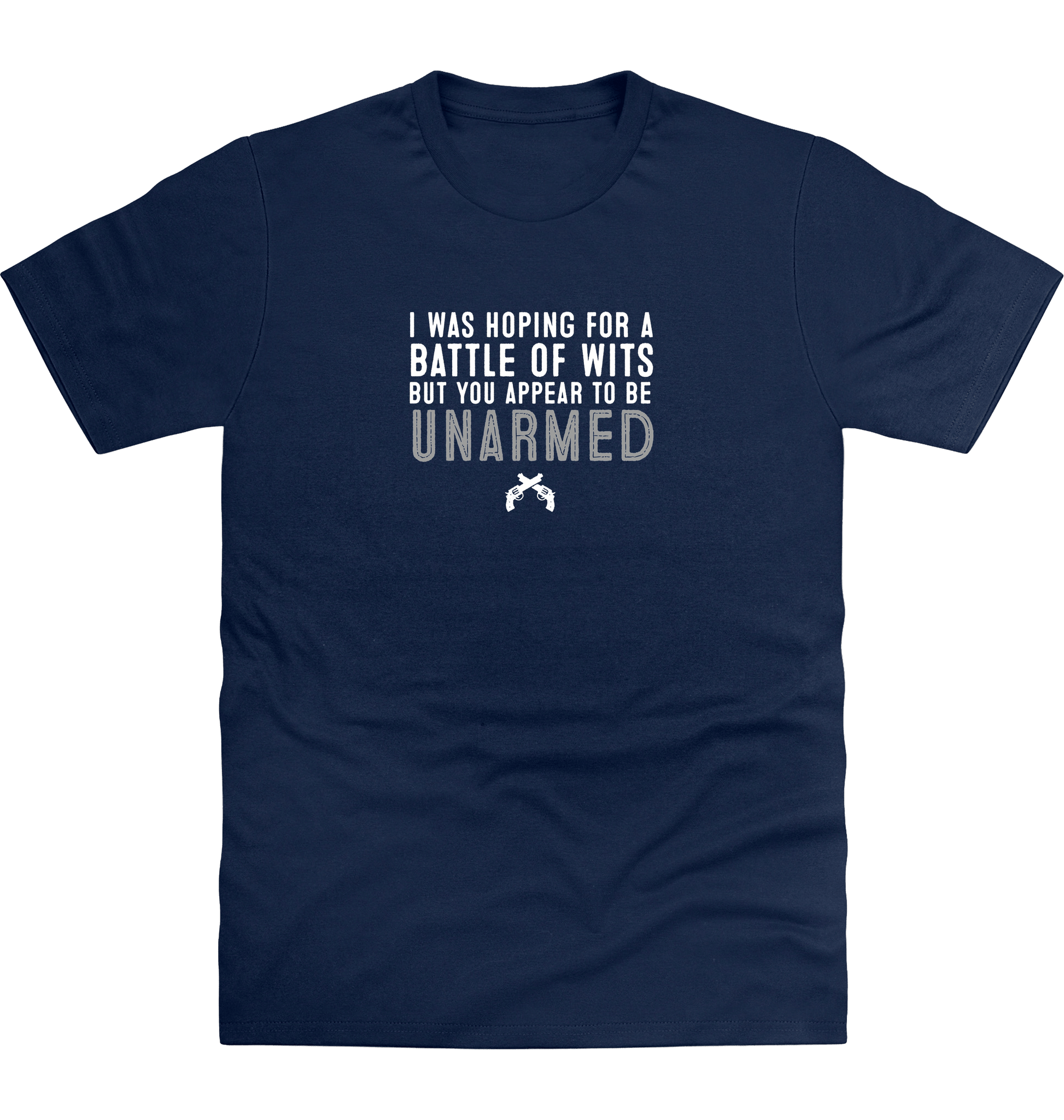 New French Navy Printed T-shirt Front