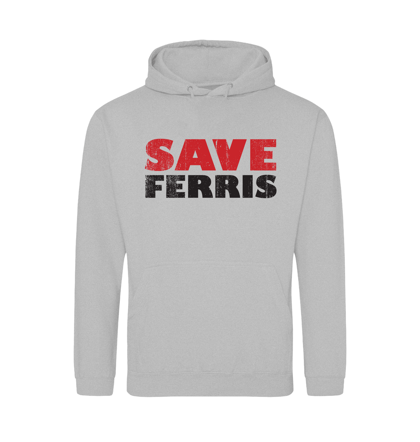 Heather Grey Printed Hoody Front
